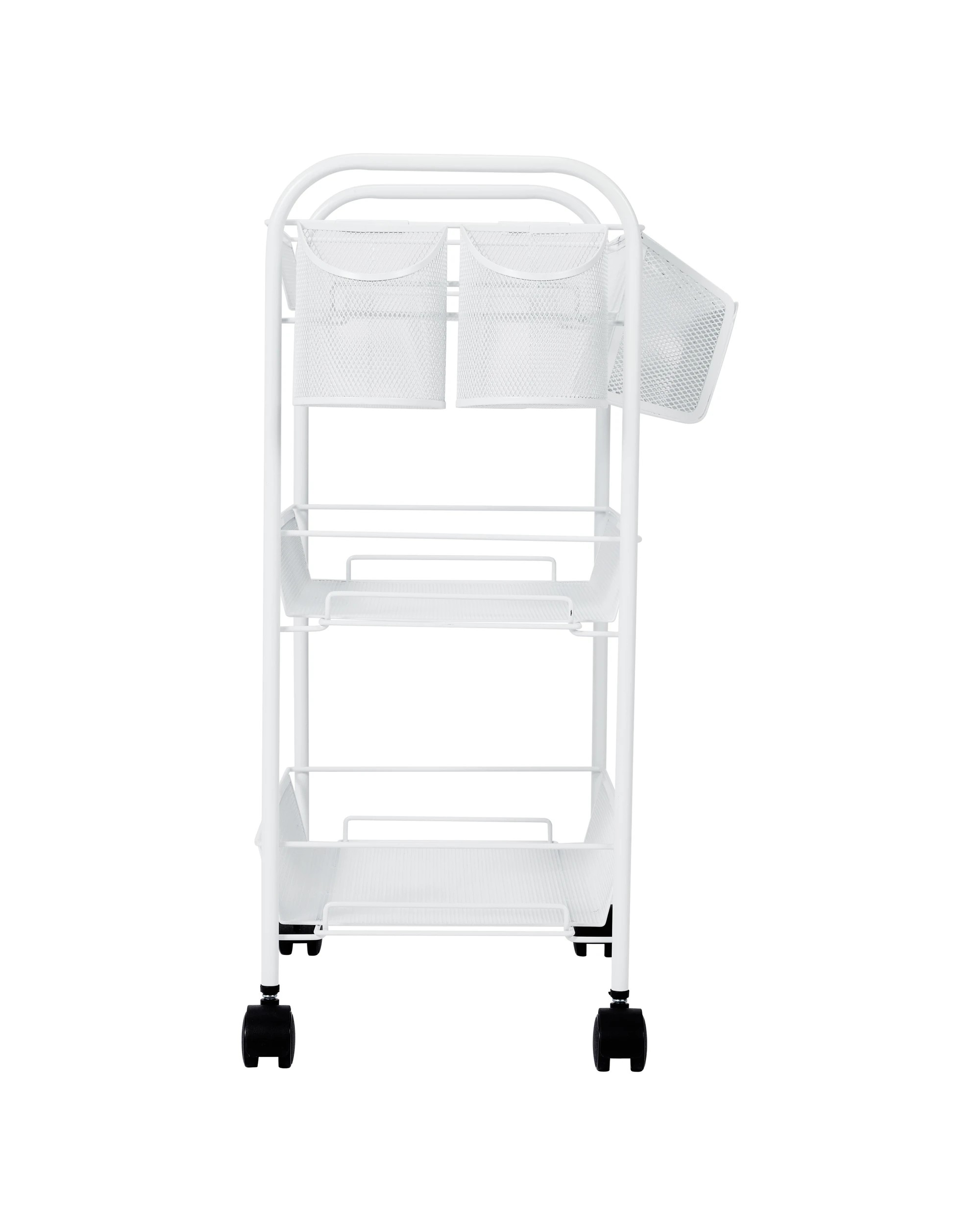 3 3 Tier Metal Trolley - White, 3 of 9