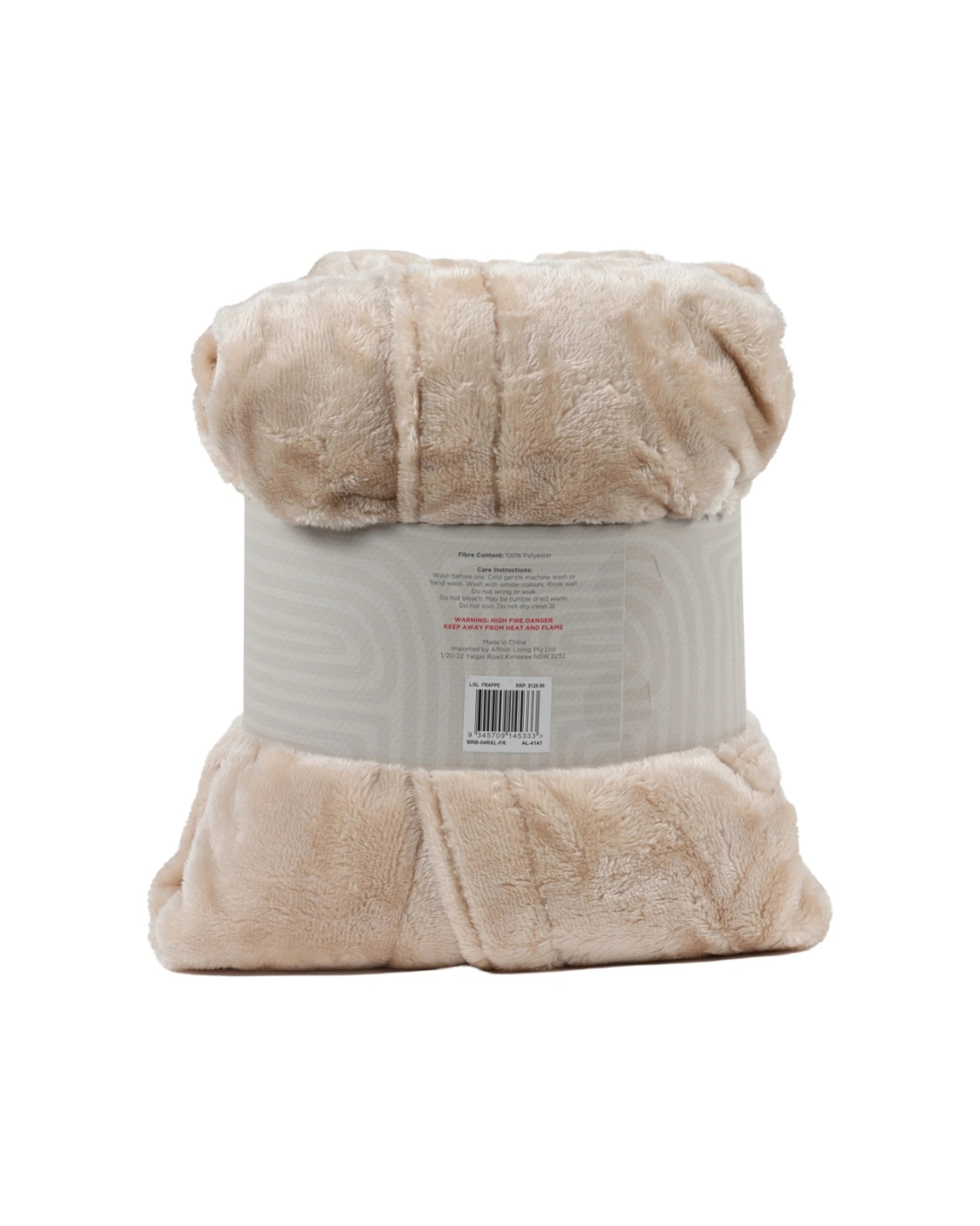 3 Bas Phillips Bath Robe Silk Touch Polyester 300GSM Small To Medium Frappe - Beige, 3 of 3