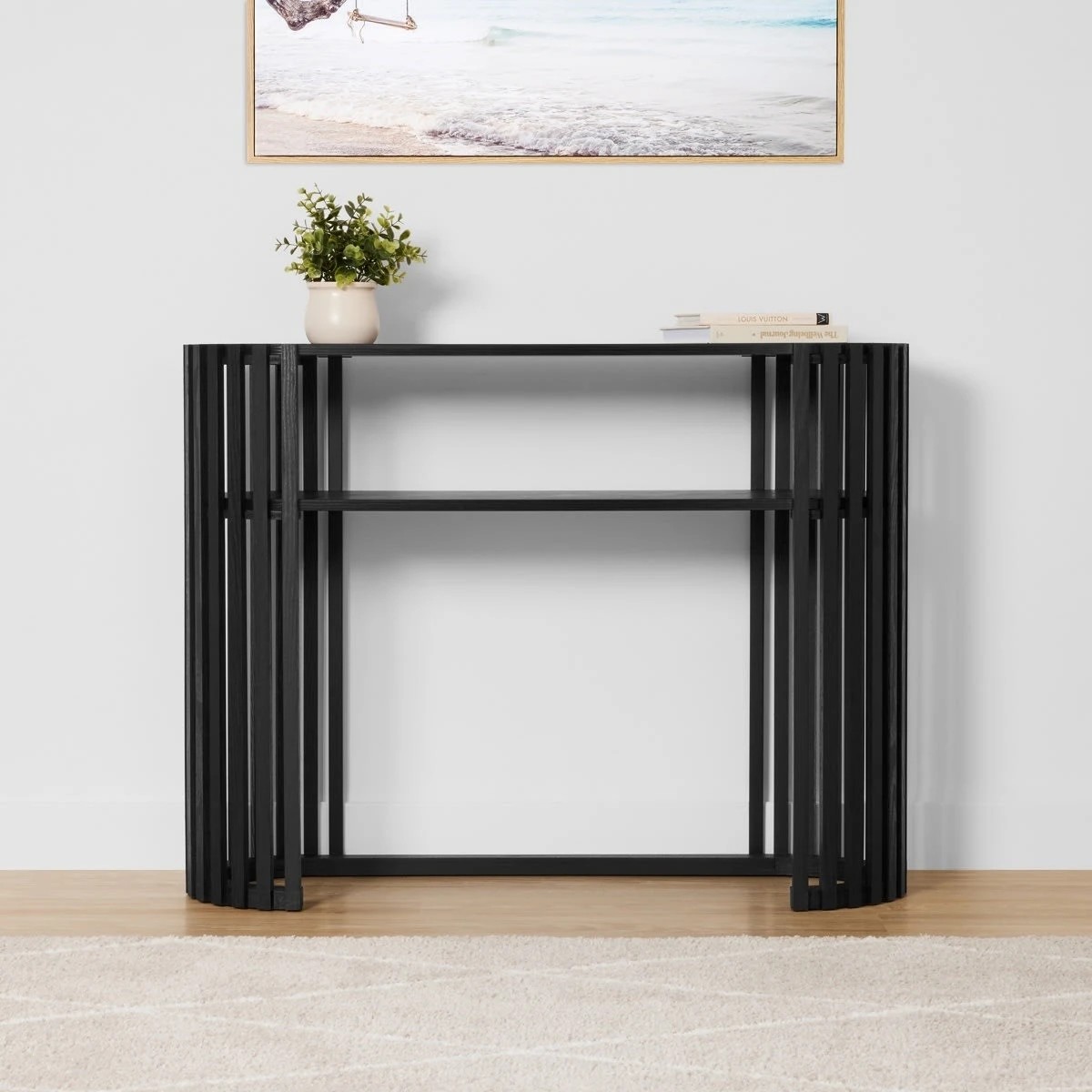 1 Nate Hall Table - Black, 1 of 9