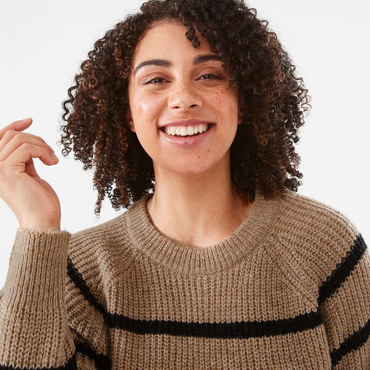 4 Loose Knit Jumper Sand Str, 4 of 6