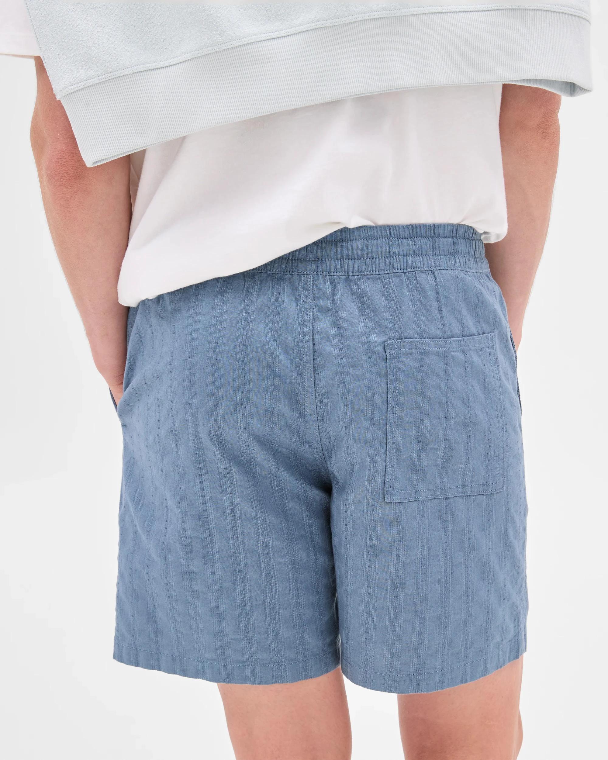 2 Target Australian Cotton Textured Stripe Shorts BLUE, 2 of 4