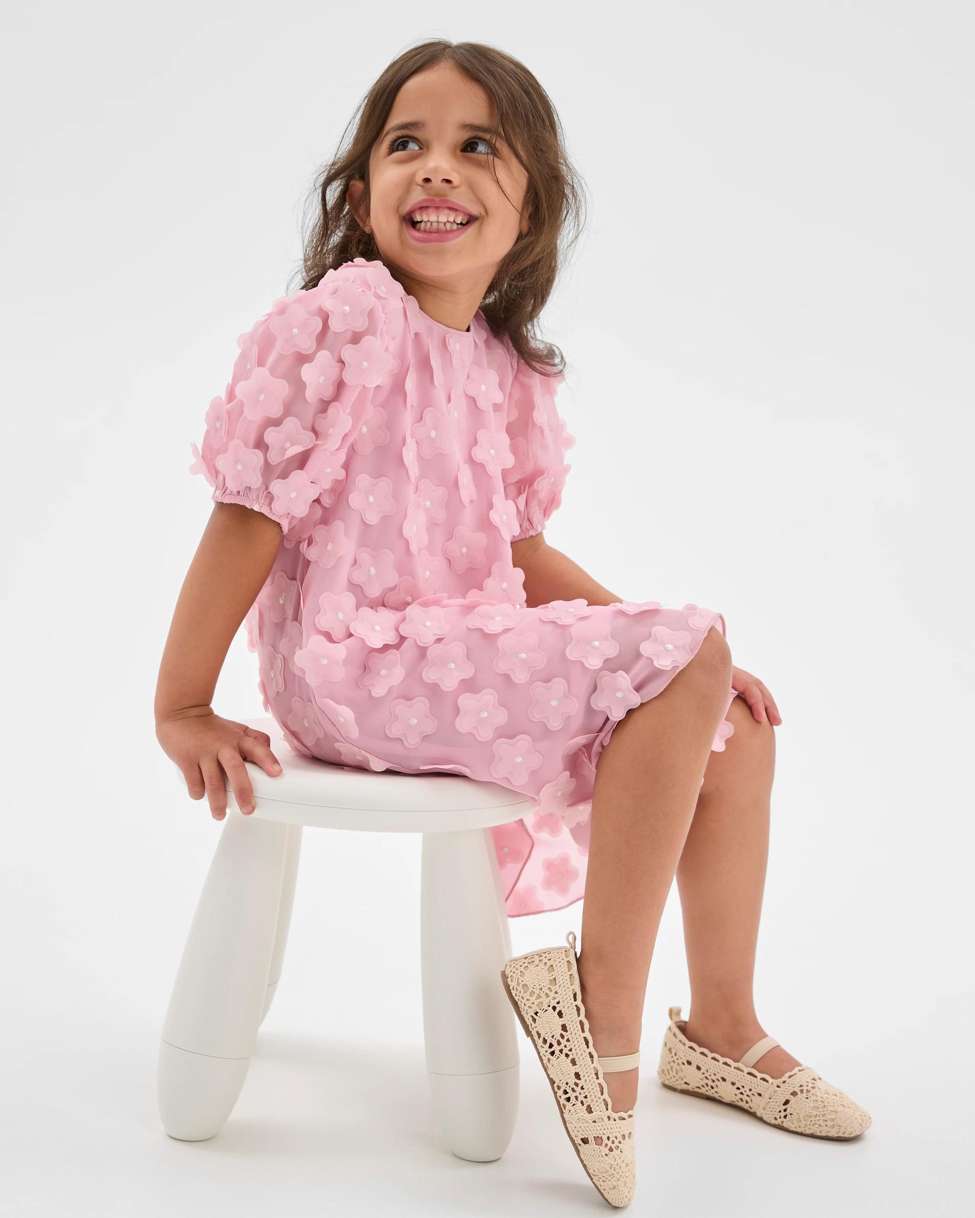 1 Target Kids Embellished Tulle Occasion Dress PINK, 1 of 5