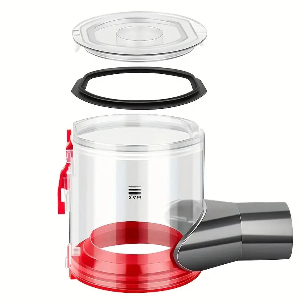 3 Hygieia Bin Canister For Dyson V7 & V8 Vacuums - Red, 3 of 4