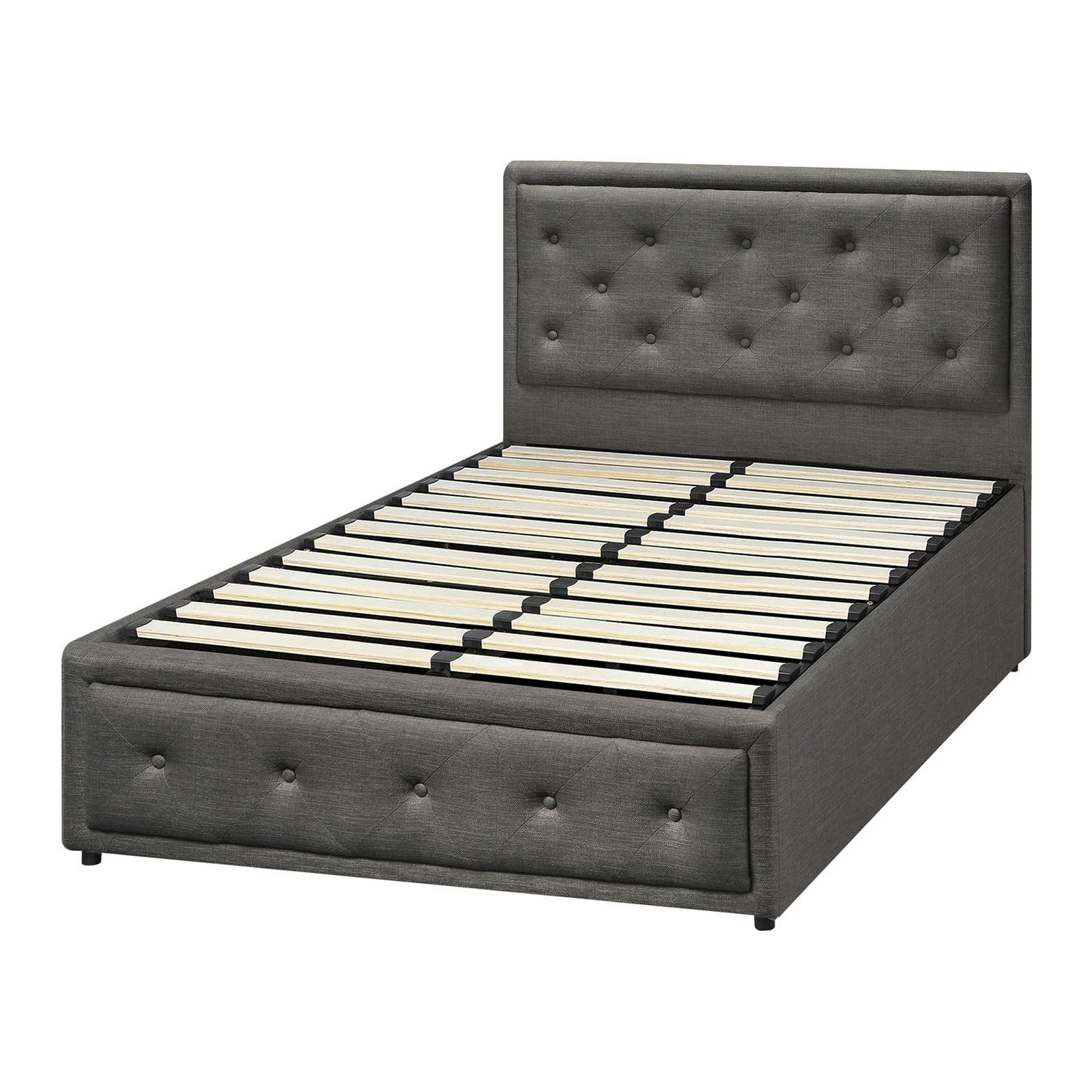 9 Oikiture King Single Bed Frame Gas Lift Base With Storage Enzo
 - Grey, 9 of 10