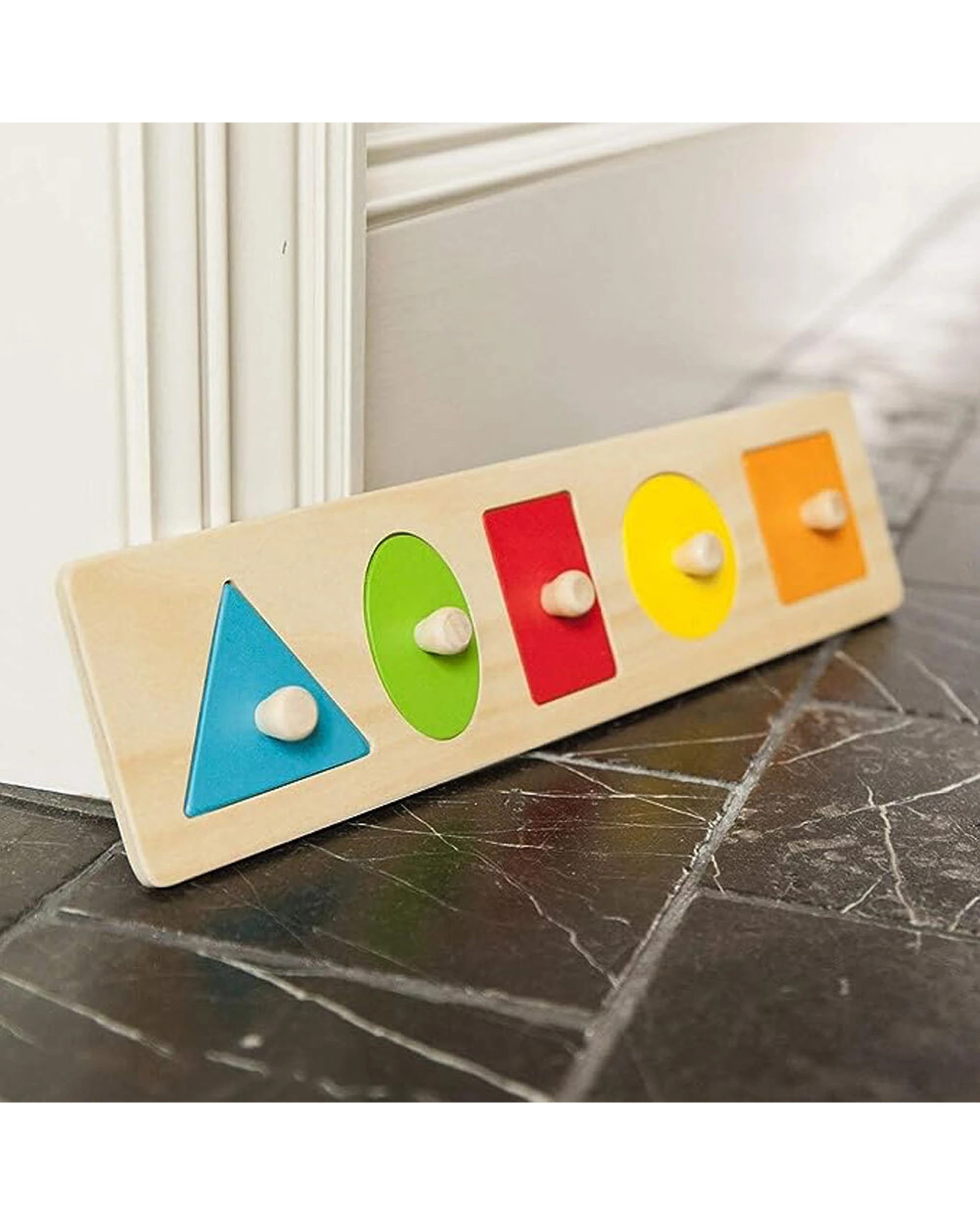 2 Fat Brain Toy Co. Lets Learn Shapes Wooden Puzzle Educational - Multi, 2 of 3