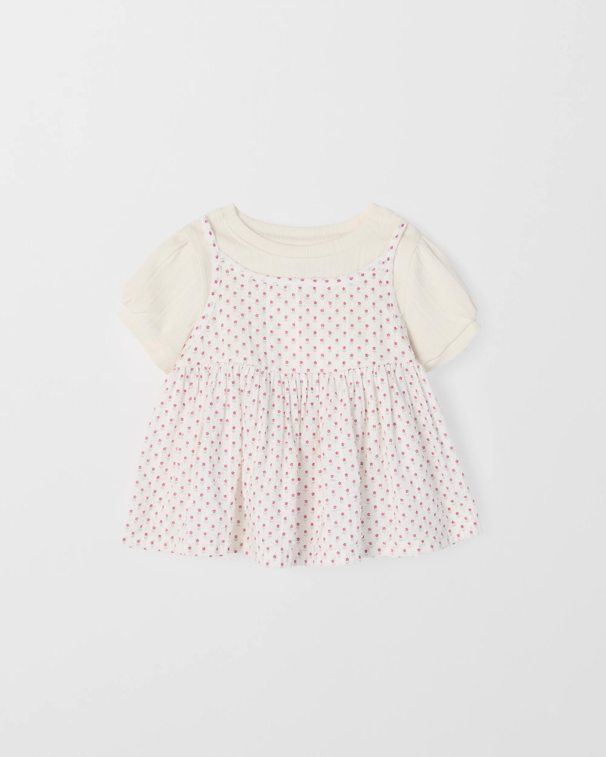 1 Target Baby Layered Cami T-Shirt FLORAL GARDENIA, 1 of 2