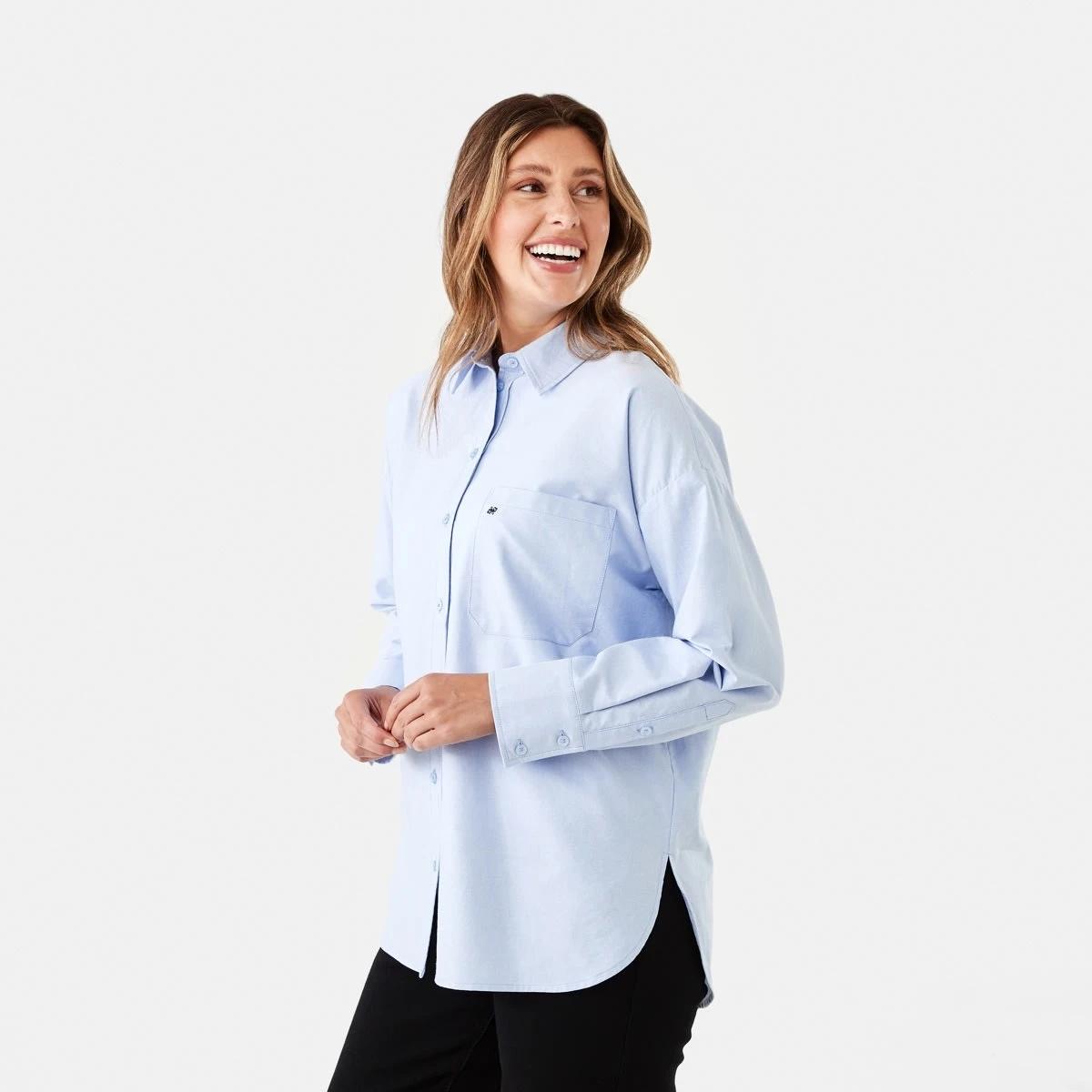 3 Long Sleeve Oxford Shirt DAYTIME BLUE, 3 of 8
