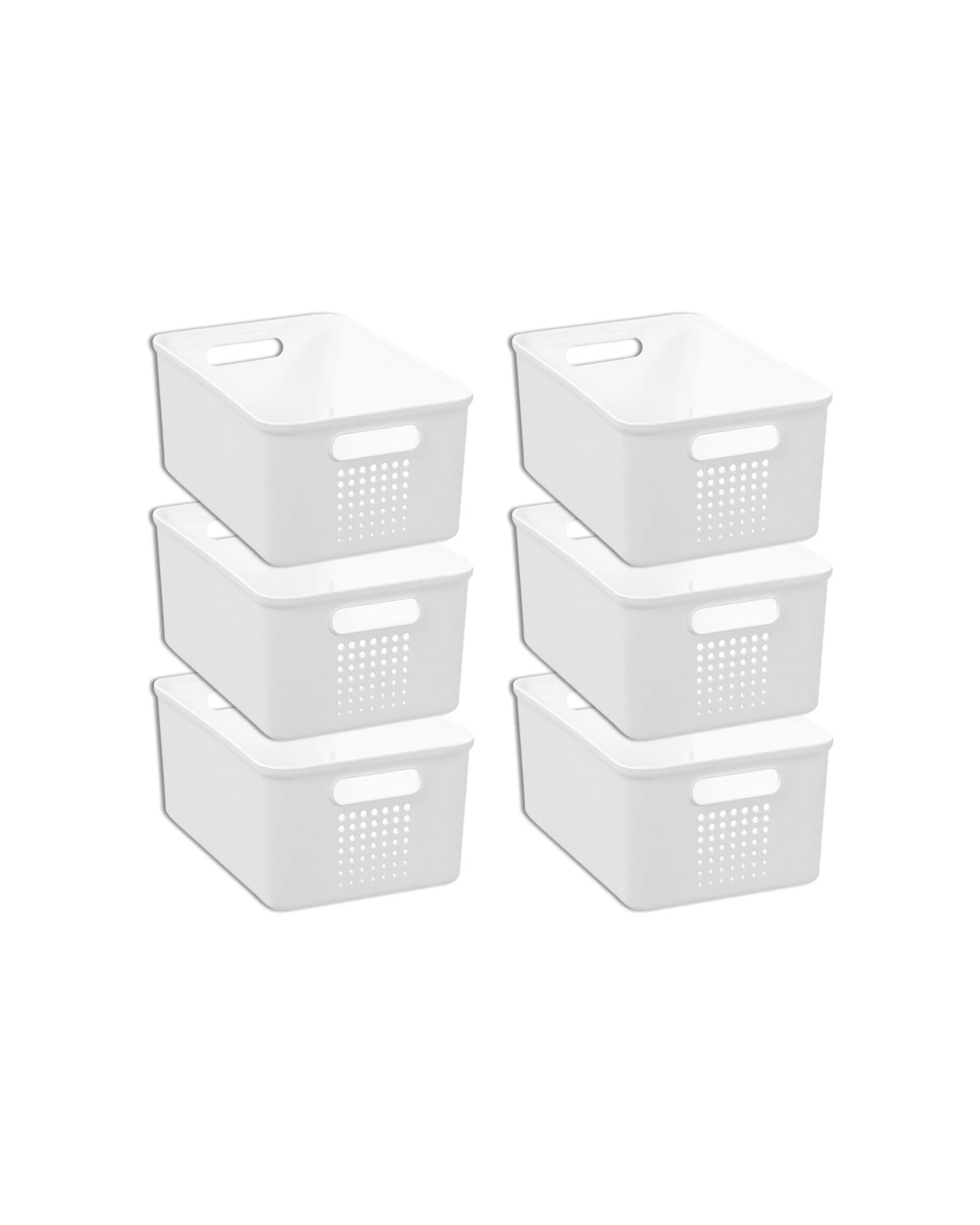 1 Boxsweden 6pc Levi Storage Basket 26x18cm 4.5L - White, 1 of 4