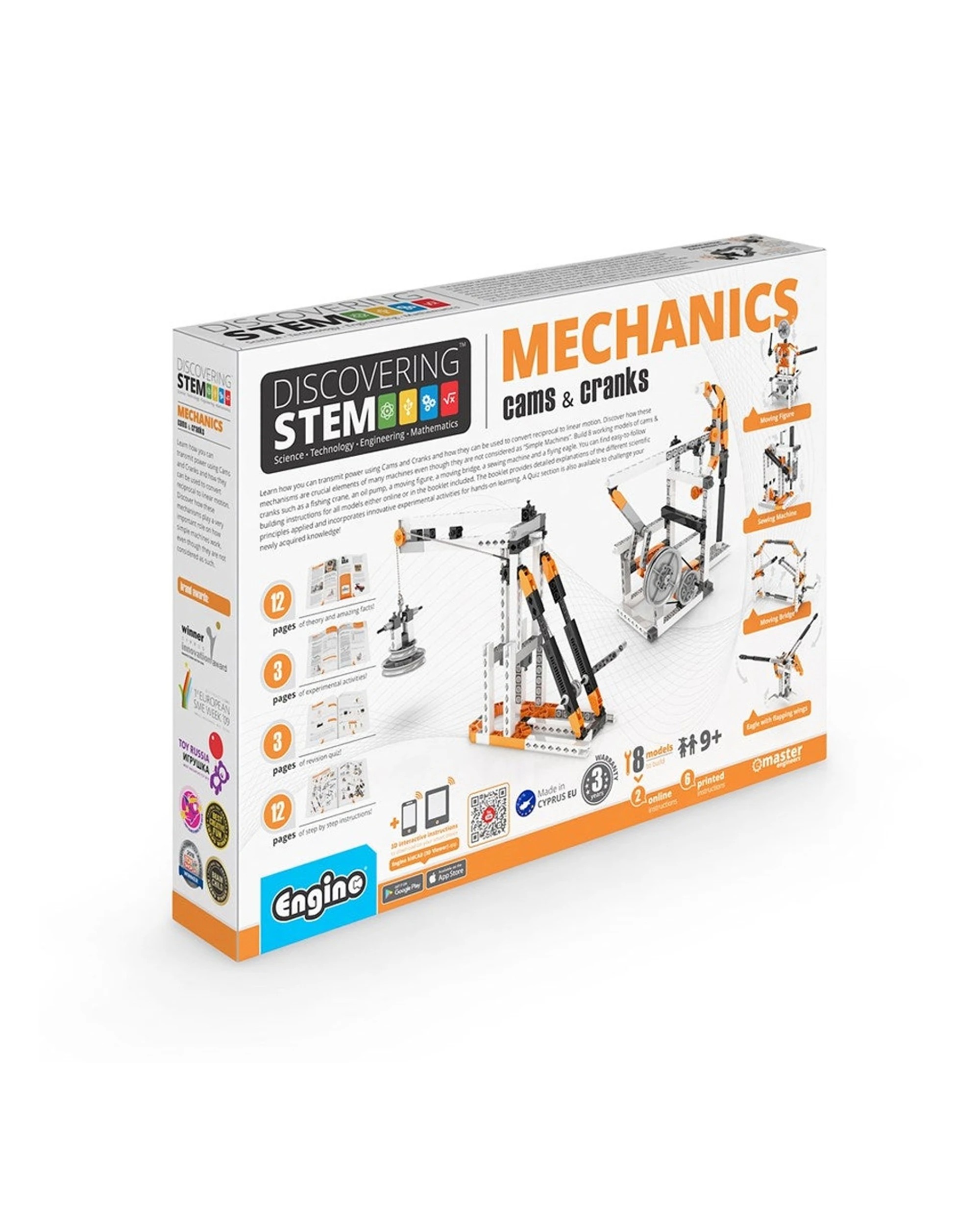 1 Engino Discovering STEM Cams & Cranks Kids Children Building Toy Kit Set, 1 of 3
