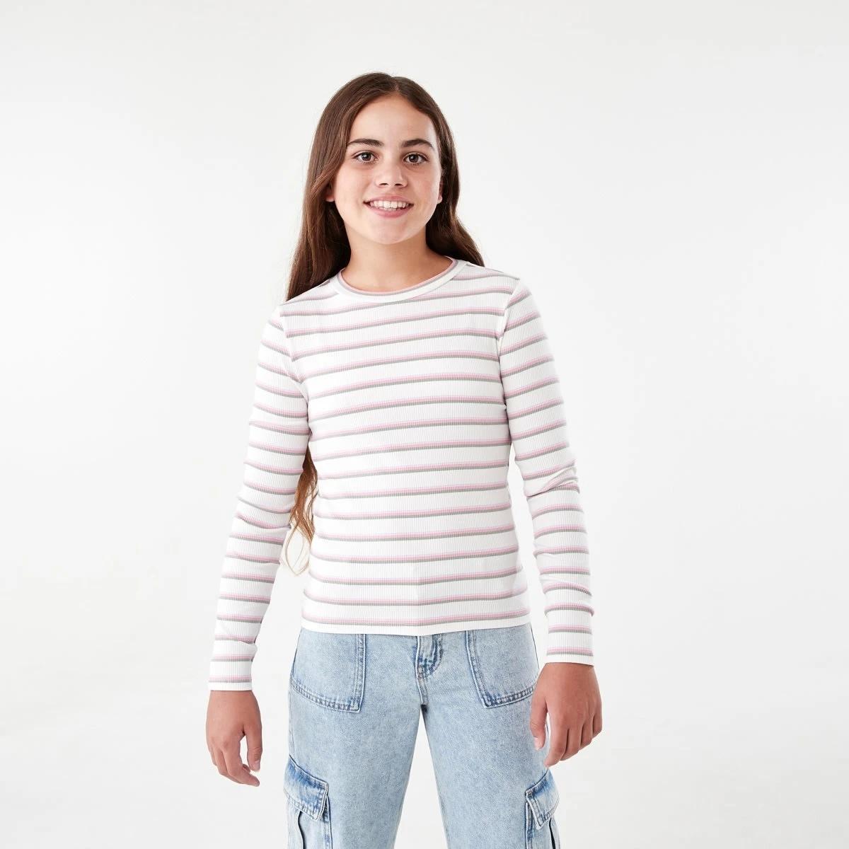 1 Long Sleeve Rib Top Stripe, 1 of 8