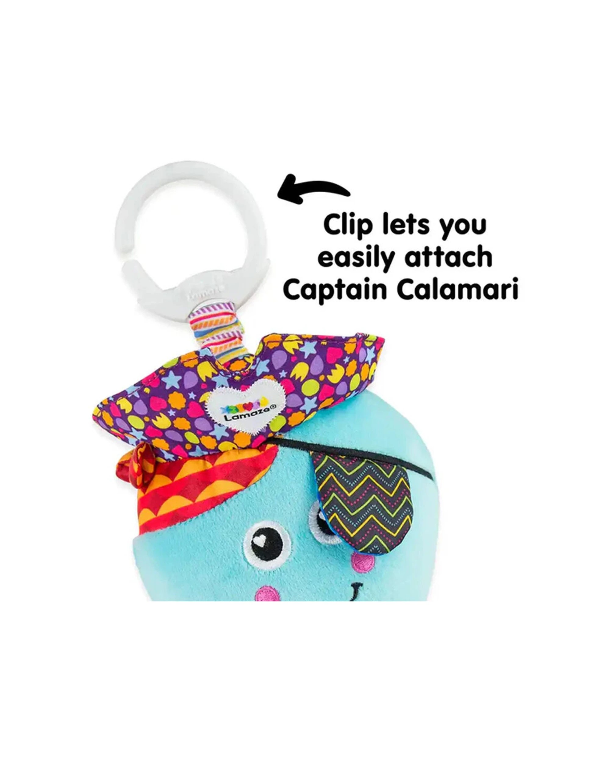 7 Lamaze Captain Calamari Clip Go Baby Toy Sensory - Multi, 7 of 7