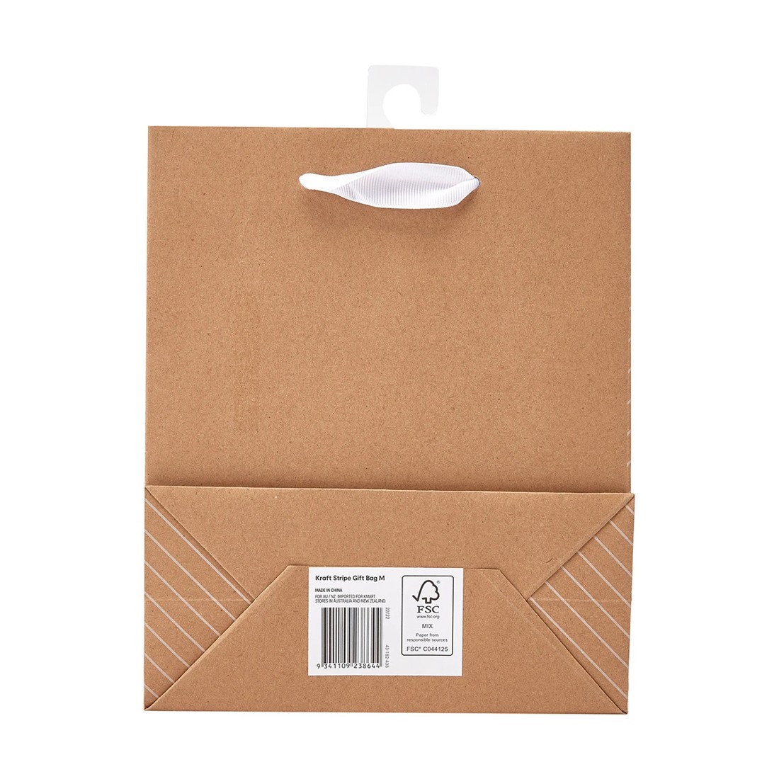 7 Kraft Stripe Gift Bag - Medium, 7 of 7