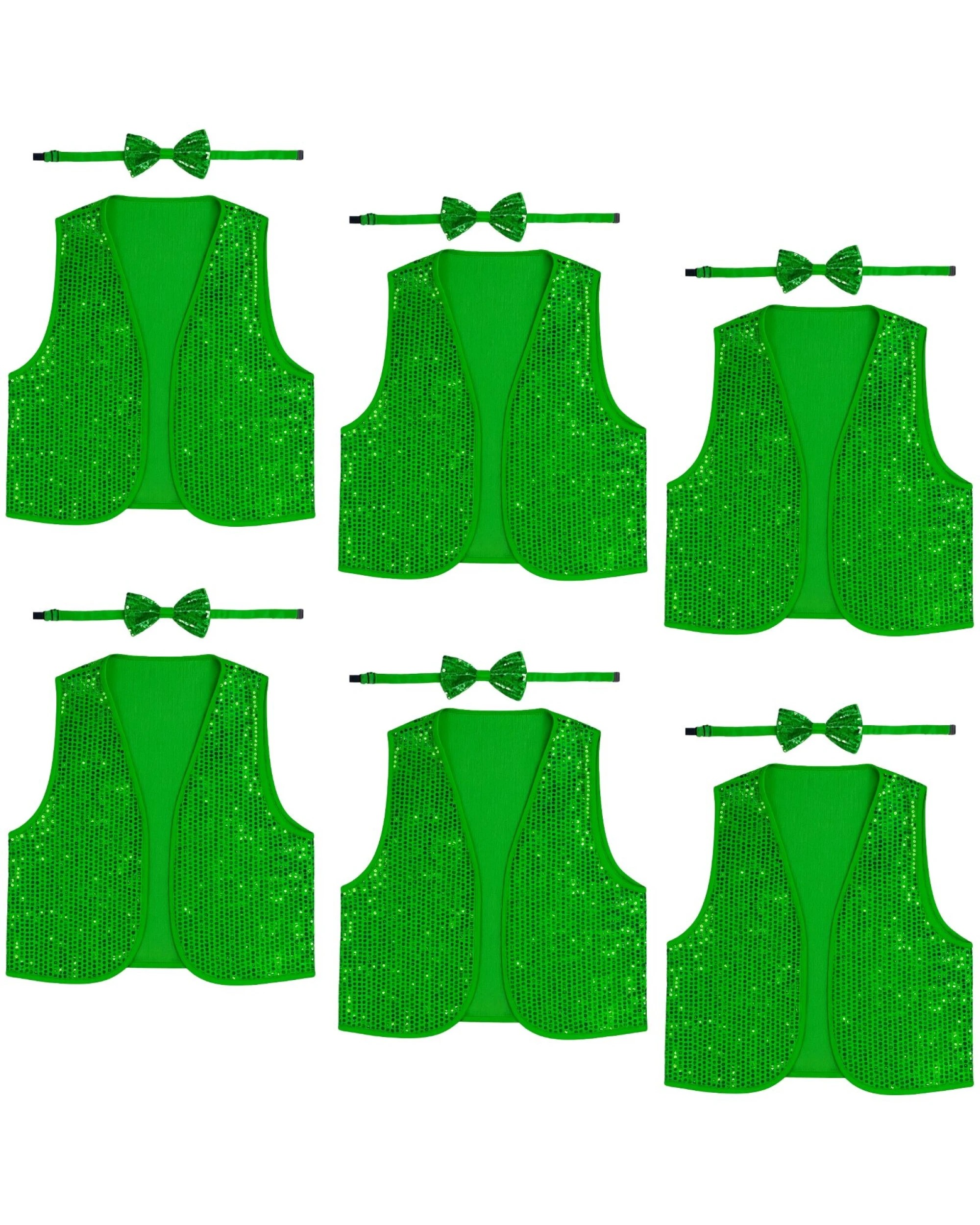 1 BR Costumes Kids Sequin Bow Tie Vest Set for 80s Costume Party, 1 of 1