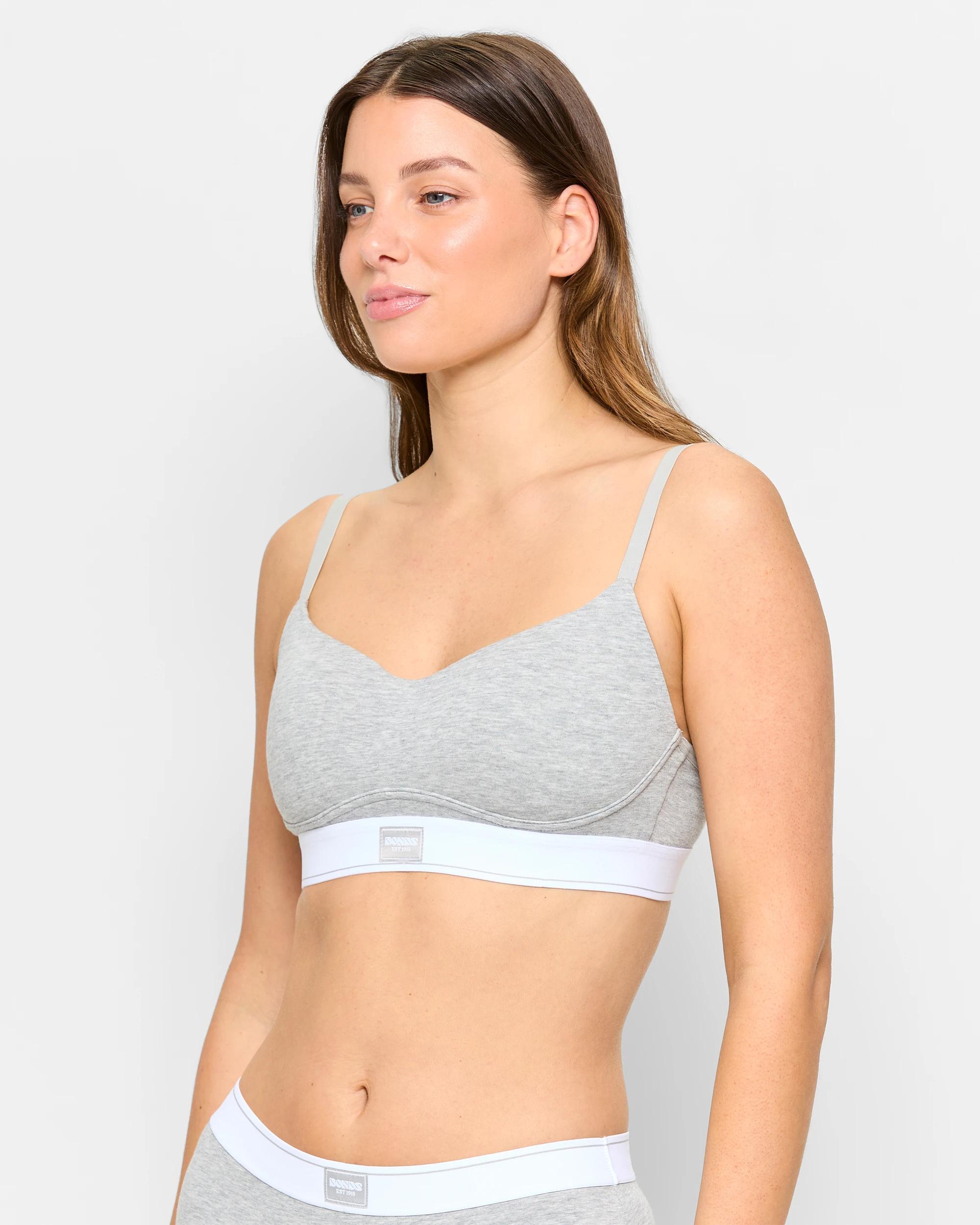 3 Originals Wirefree Bra - Bonds GREY MARLE SLUB HEARTLAND, 3 of 4