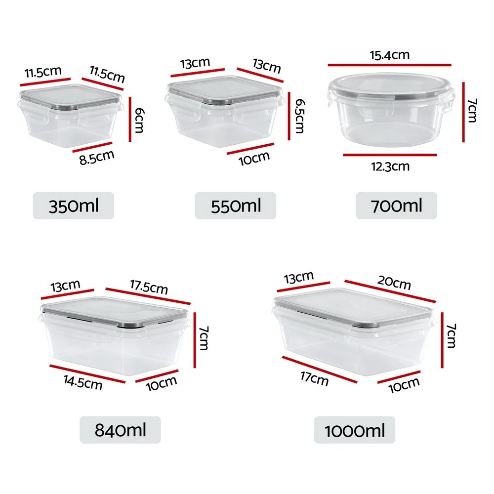 2 5-Star Chef Cereal Dispenser Food Storage Container 16PCS - Black, 2 of 5