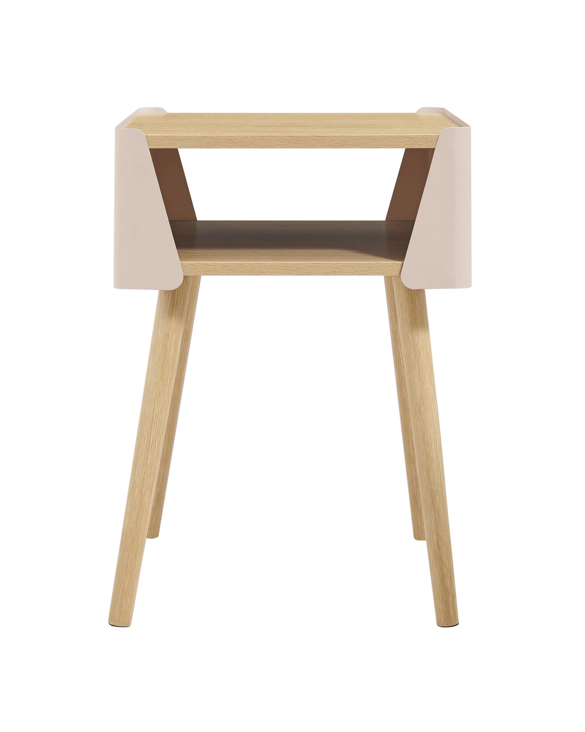 4 Kodu Side Table Bedside Shelf Square - Beige, 4 of 9