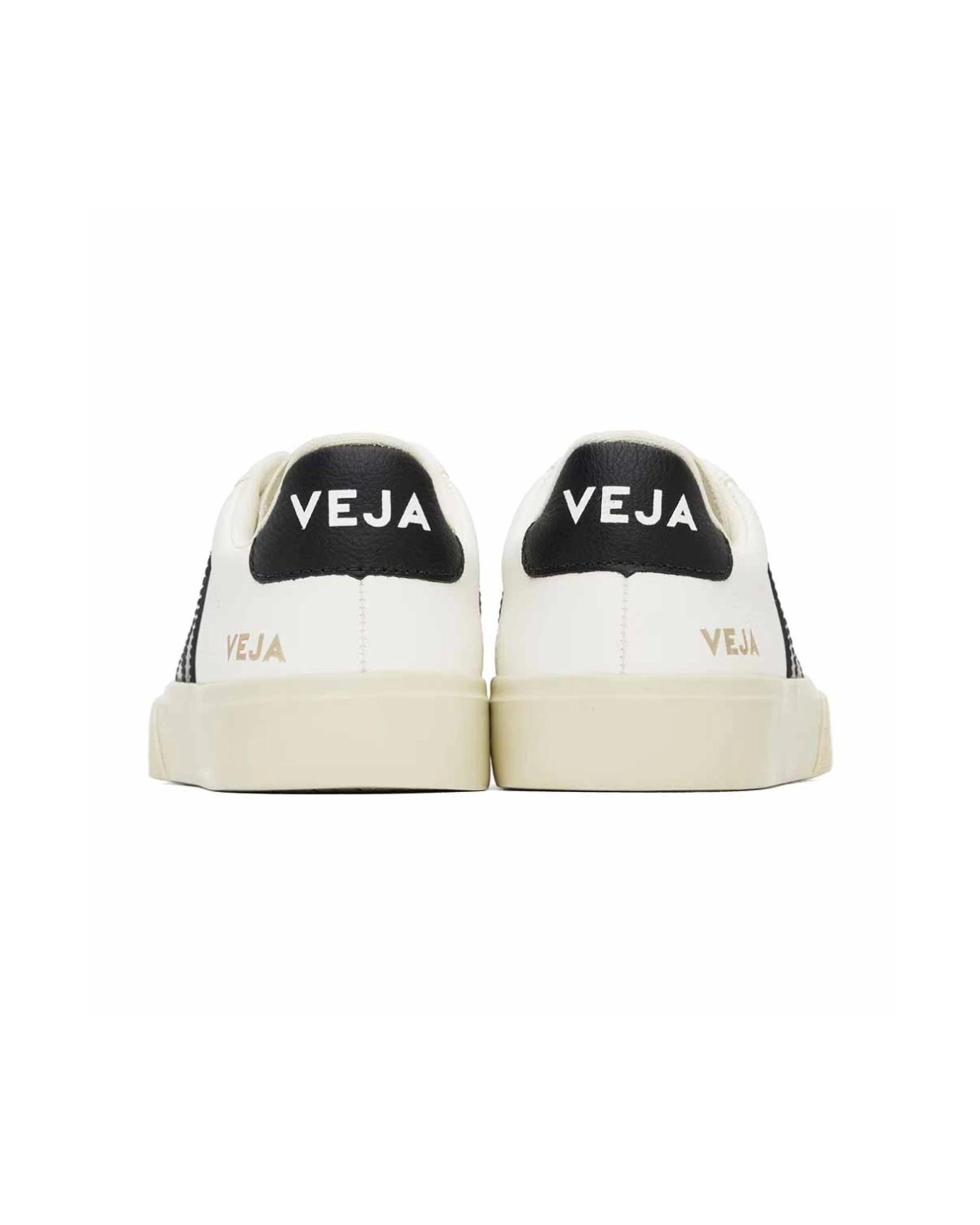 4 VEJA Campo Chromefree Leather Sneakers Casual EXTRA WHITE/BLACK, 4 of 6