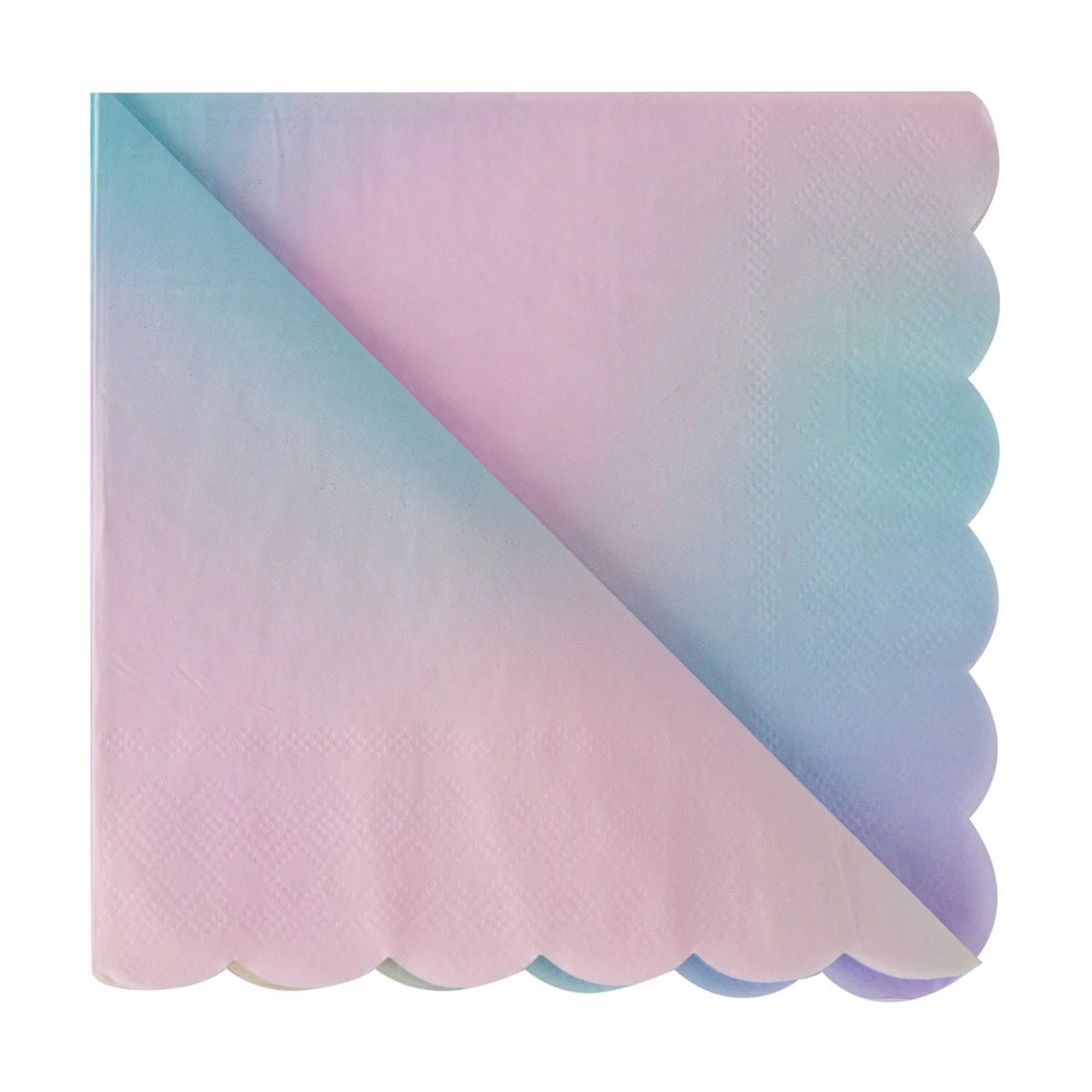 3 20 Pack Ombre Scalloped Paper Napkins, 3 of 5