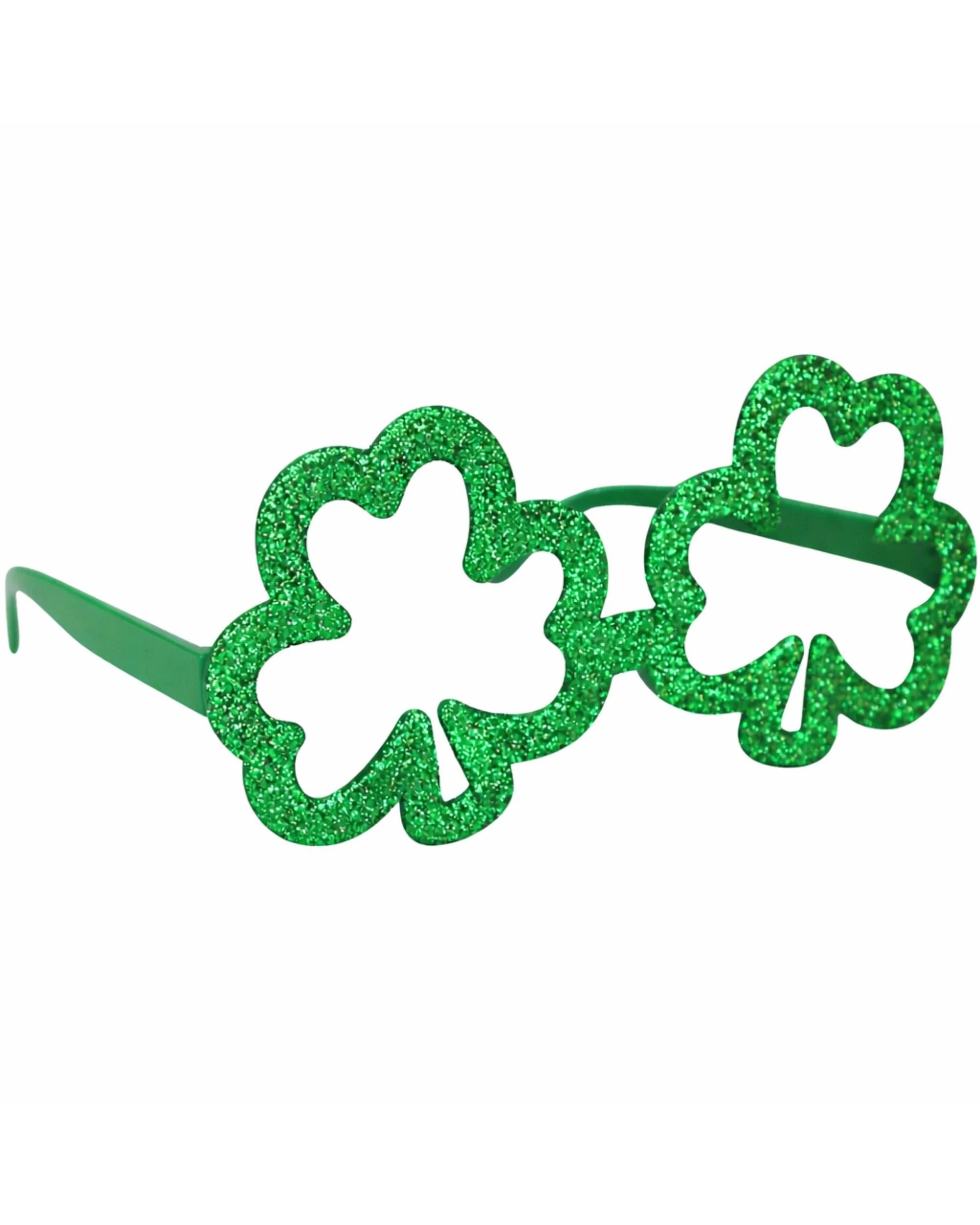 2 JD Party St Patrick's Day Glitter Shamrock Party Glasses - Green, 2 of 4