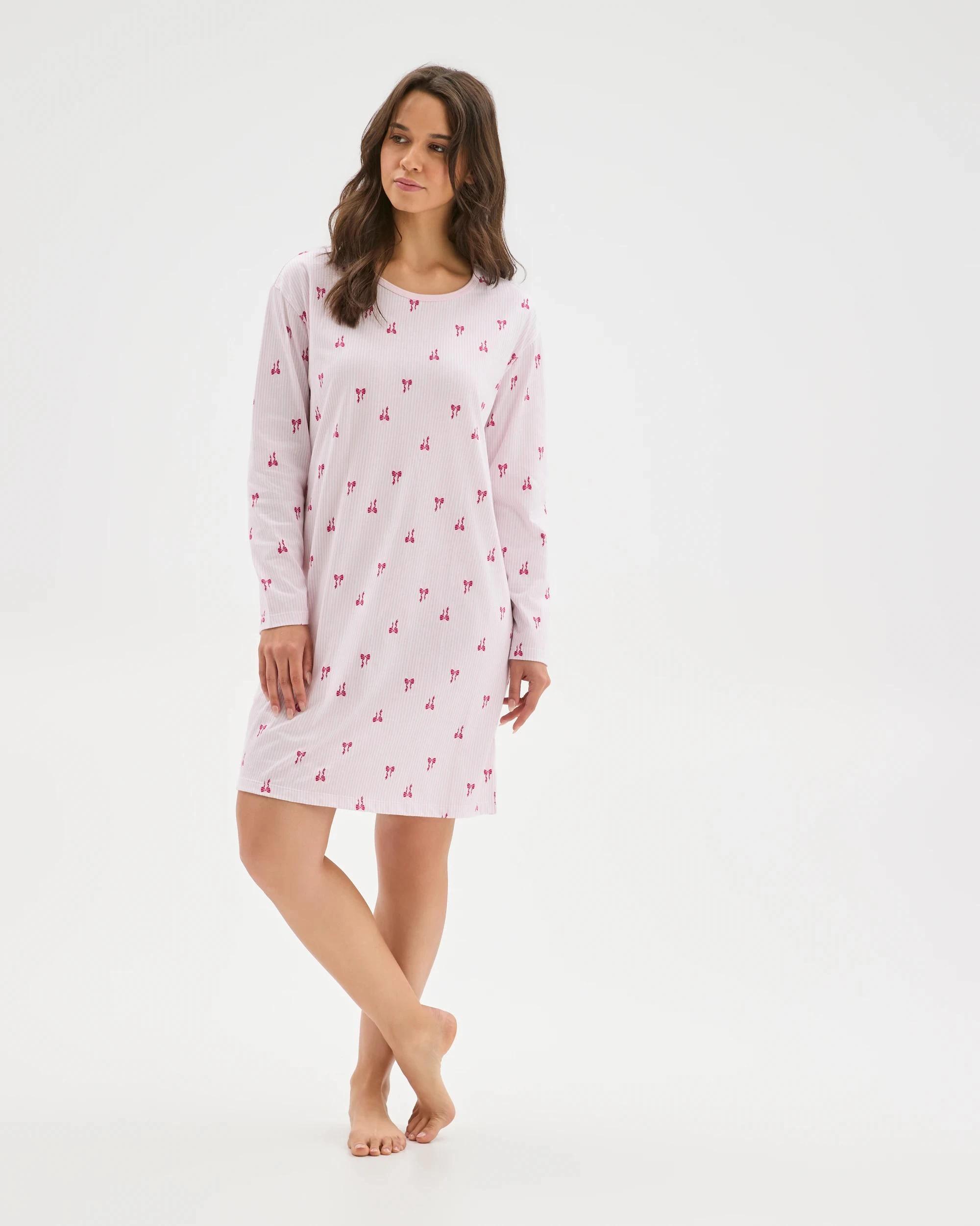1 Target Woman Australian Cotton Long Sleeve T-Shirt Nightie BOW, 1 of 5