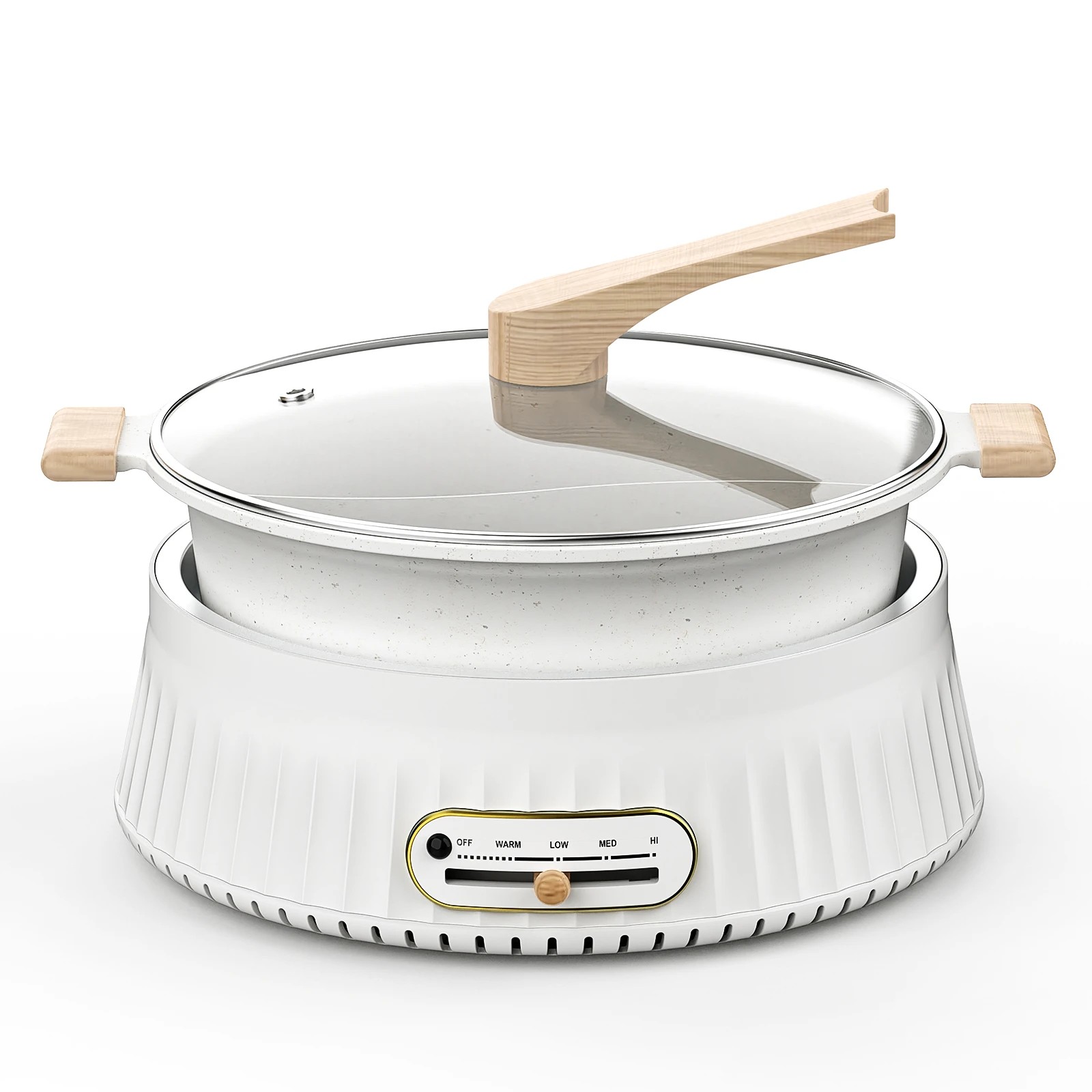2 Yopower 4L Electric Hot Pot with Detachable Pot - White, 2 of 5
