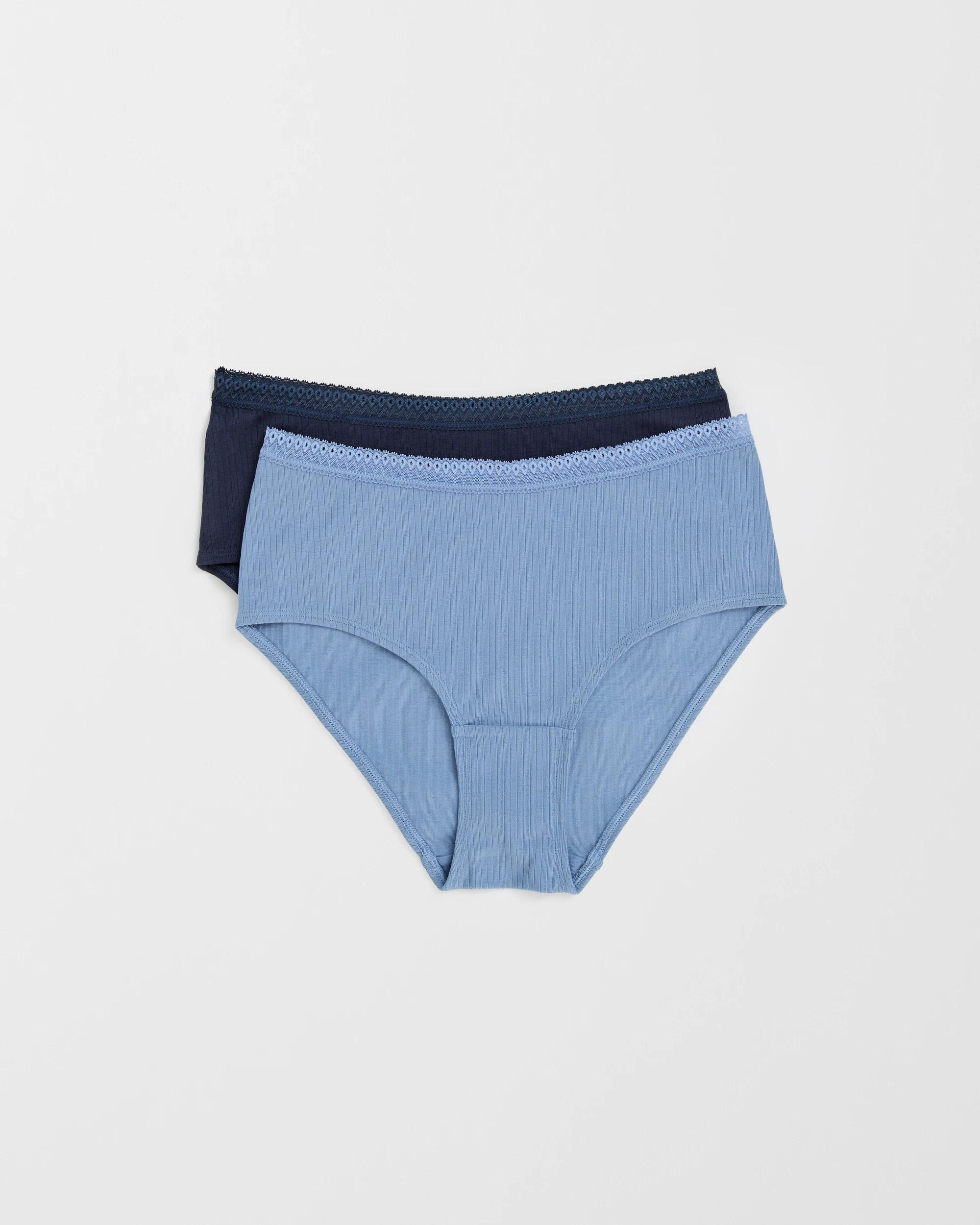 1 Target Woman Australian Cotton Blend Womens Seamfree G-String Briefs 2 Pack COUNTRY BLUE, 1 of 3