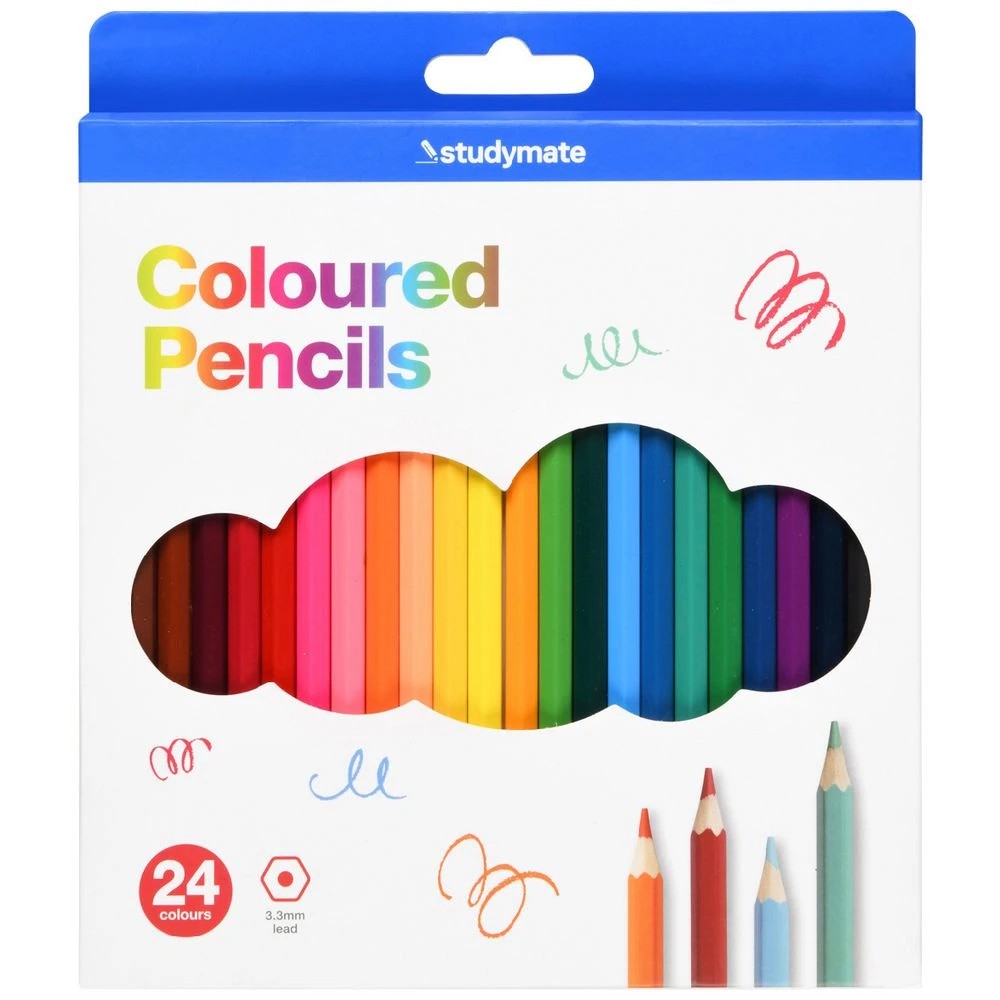 1 Studymate Coloured Pencils 24 Pack, 1 of 10