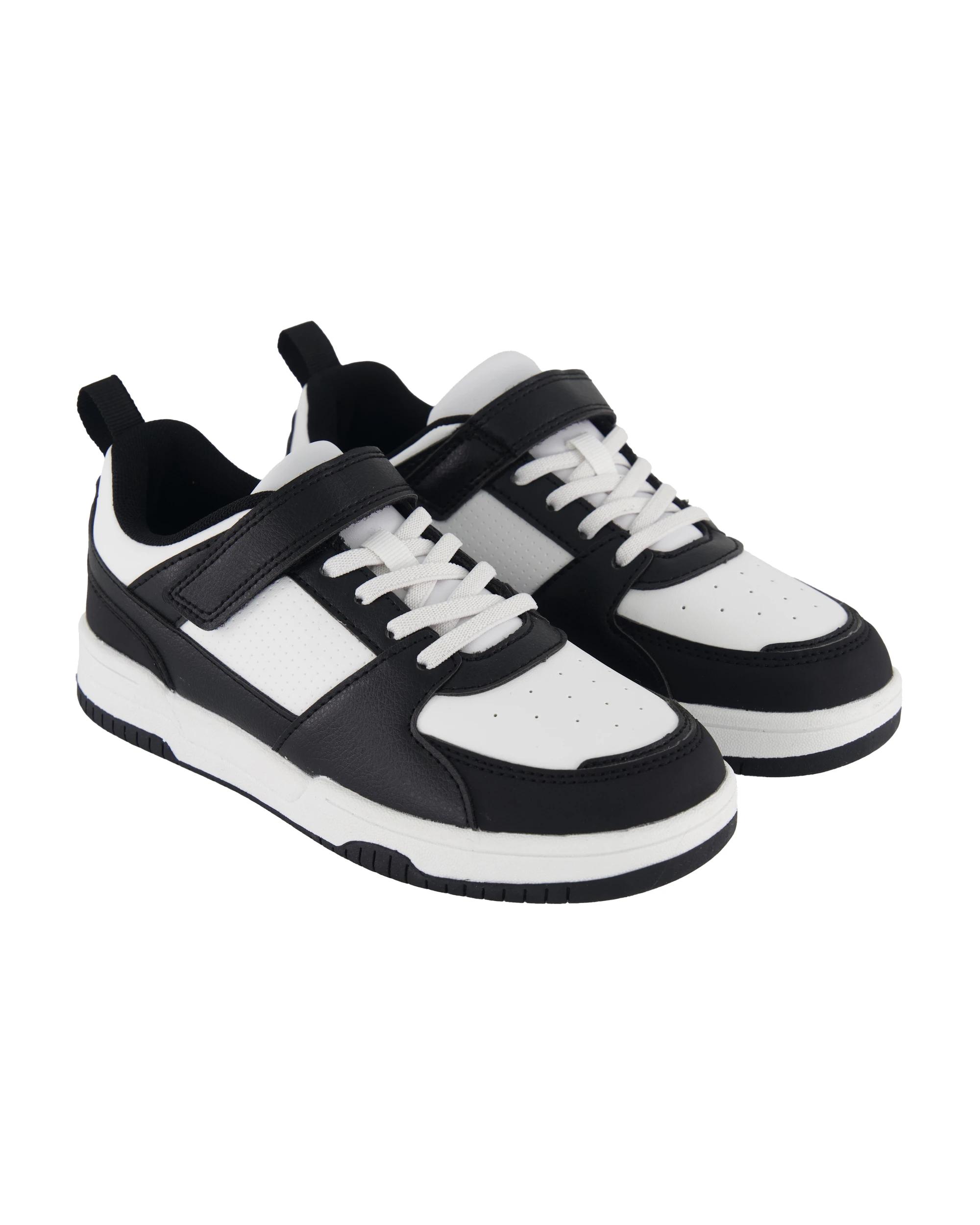 4 Senior Low Top Sneakers Blk Wht, 4 of 5