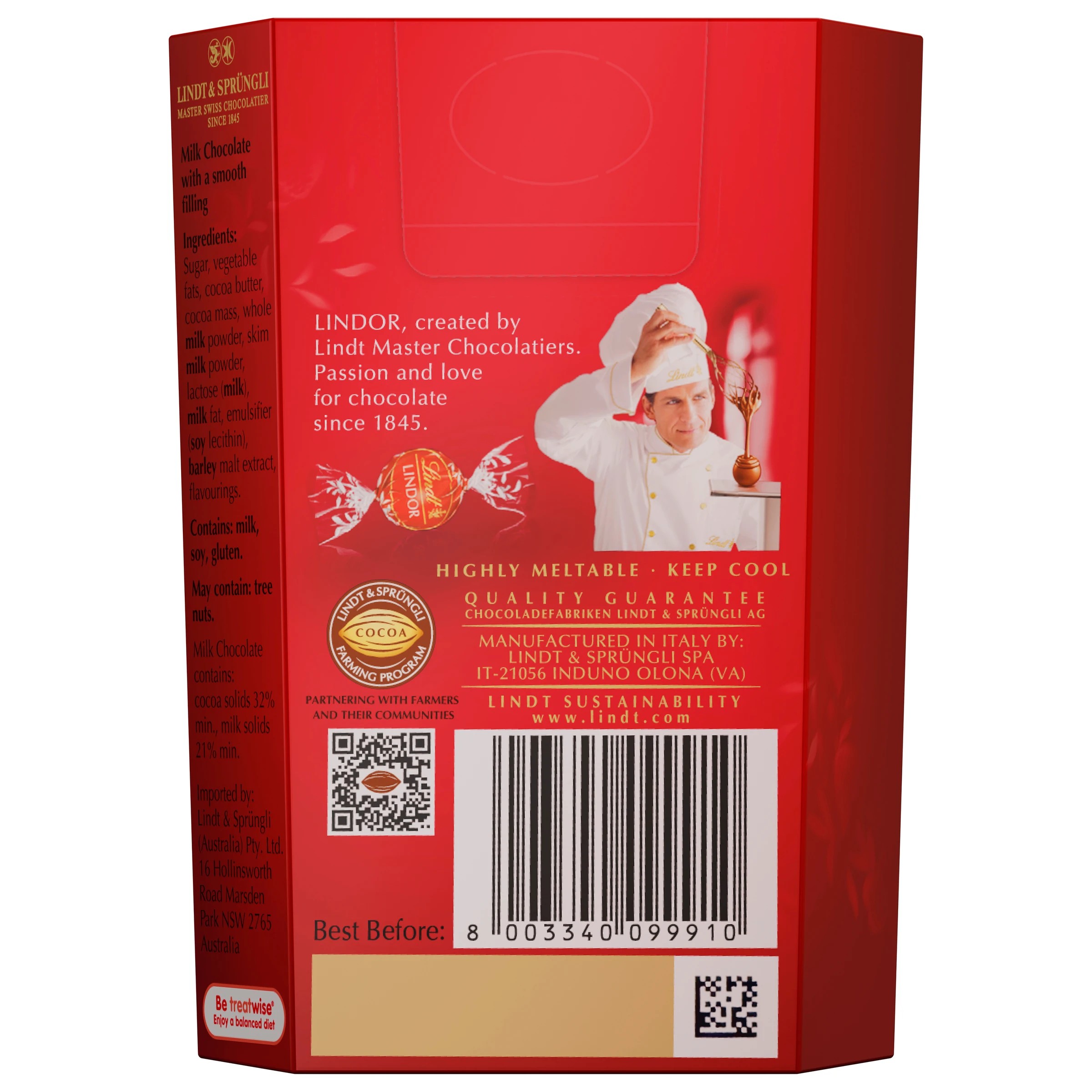9 Lindt LINDOR Milk Chocolate Cornet 50g, 9 of 9