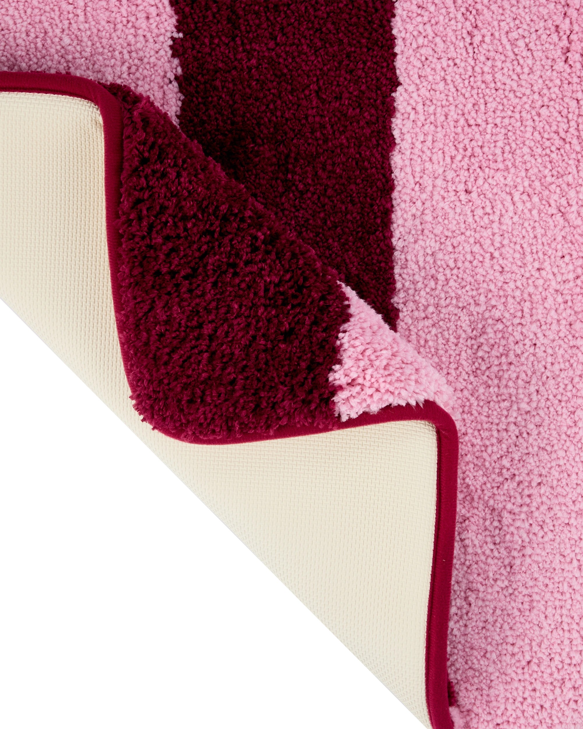 2 Memory Foam Bath Mat - Berry Stripe, 2 of 5