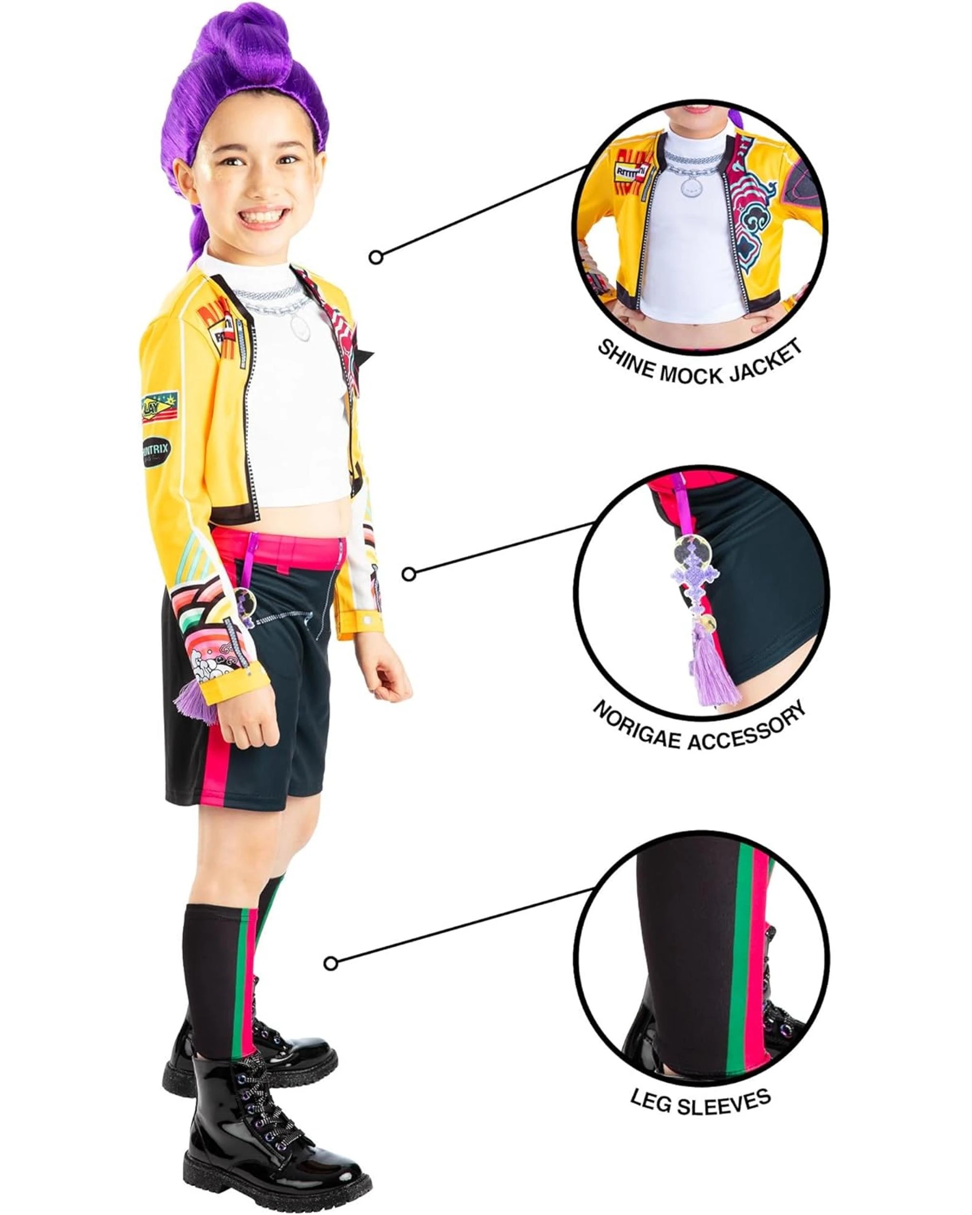 2 K-Pop Demon Hunters Rumi Core Costume Child Size 5 - 6 Years, 2 of 4