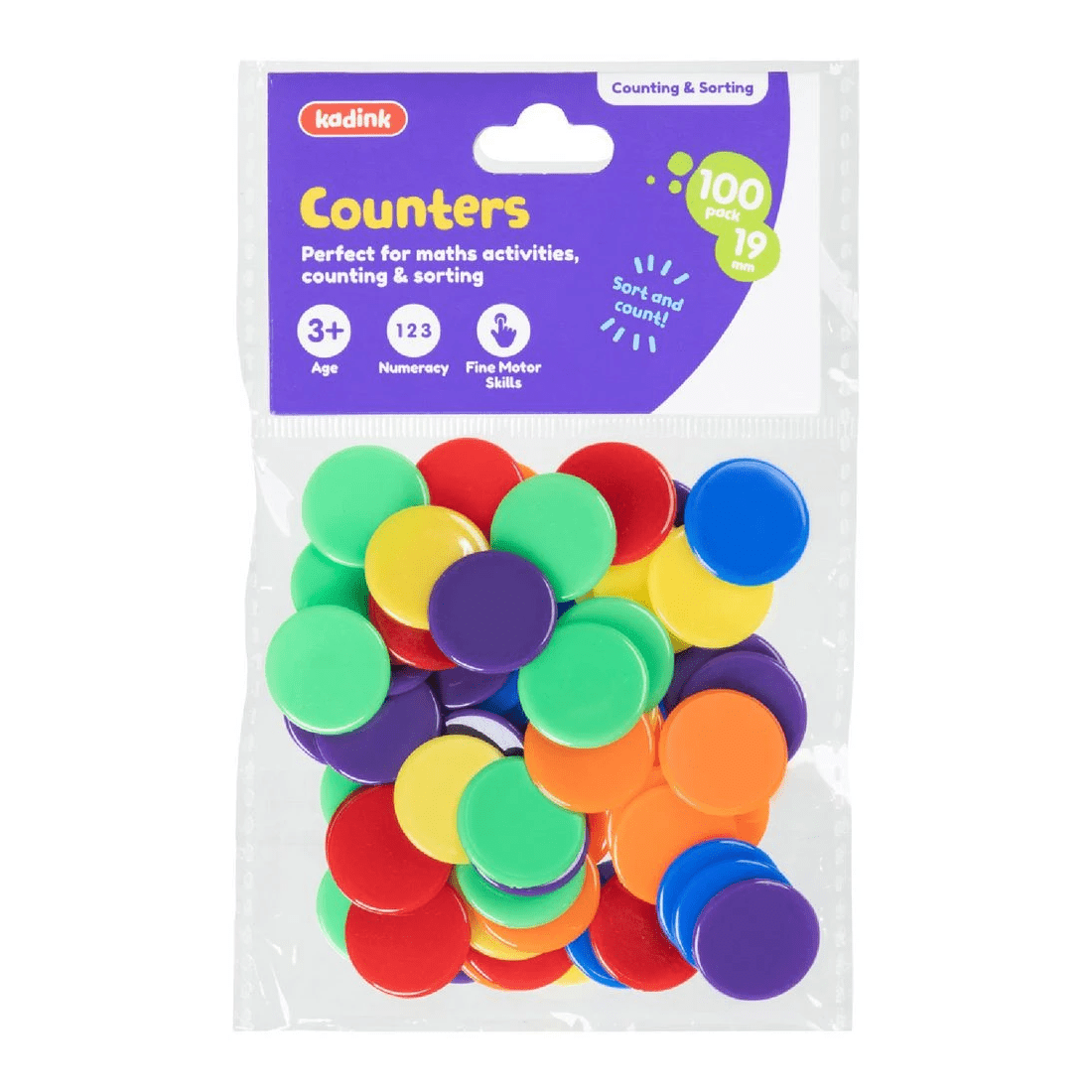 1 Kadink Small Counters Assorted 100 Pack, 1 of 2