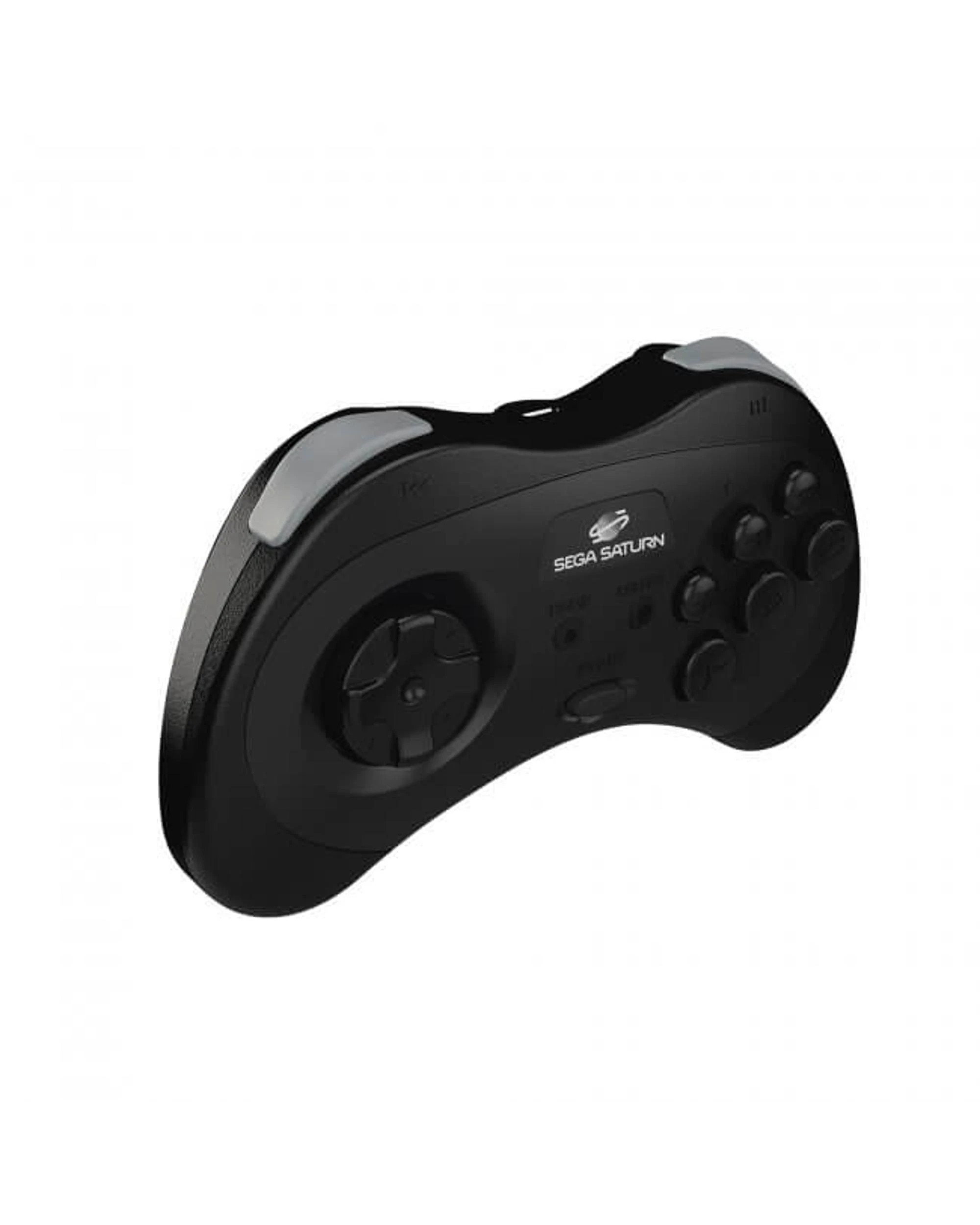 3 Retro-Bit Sega Saturn Wireless Control Pad - Black, 3 of 5