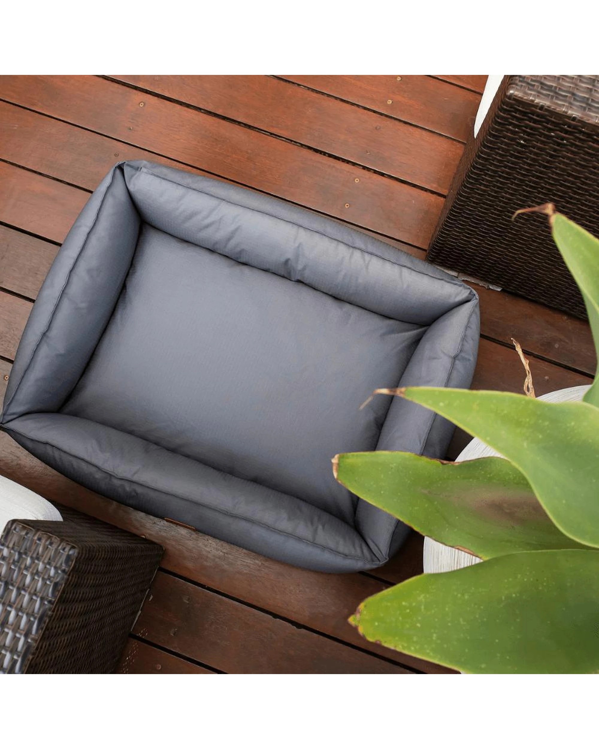10 Superior Pet Goods Ripstop Durable Dog Lounger Bed Steel Grey Large 116cm - Grey, 10 of 10