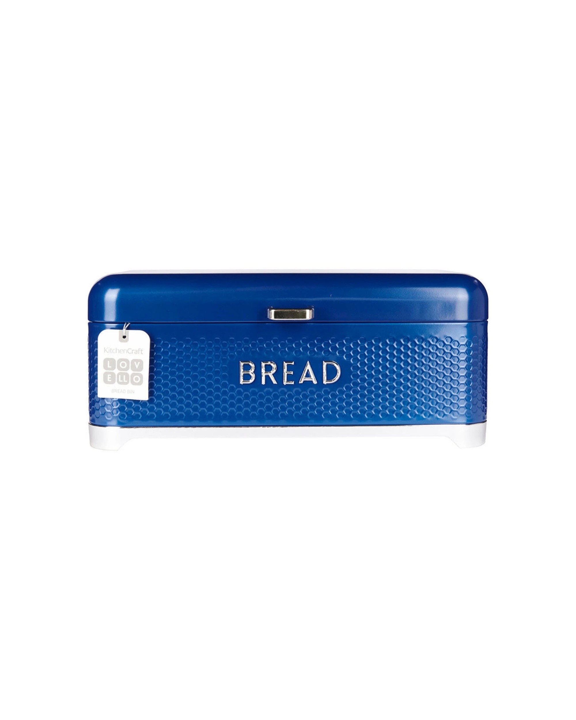 4 Kitchen Craft 2PC Lovello Textured Utensil Holder Bread Bin Carbon Steel - Blue, 4 of 4