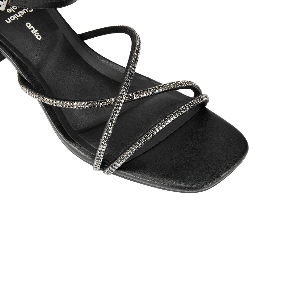 5 Dress Strappy Heels BLACK DIAMANTE, 5 of 5