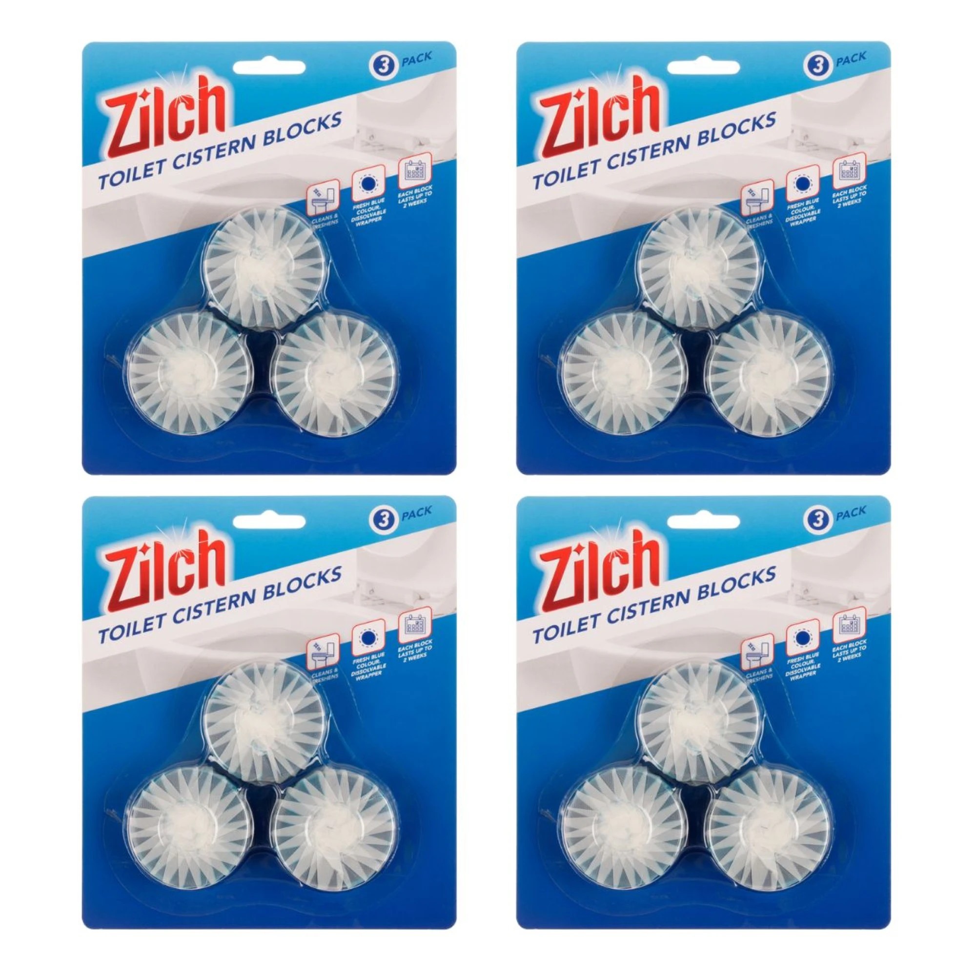 1 Zilch Toilet Cistern Block Long Lasting Blue Pk3x4, 1 of 1