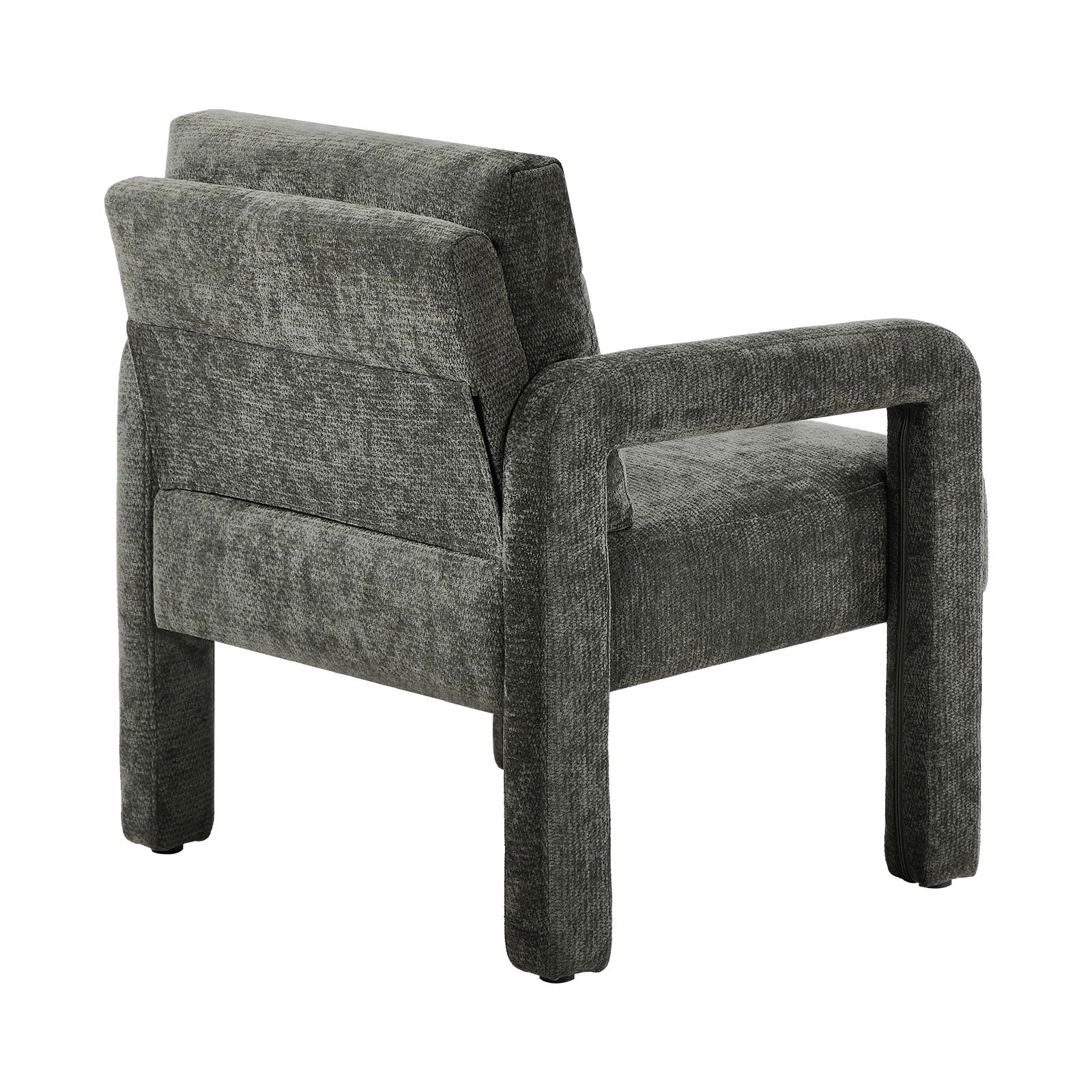 7 Oikiture 2x Armchair Velvet Accent Chairs 1 Seater Lounge Sofa Chair - Grey, 7 of 9