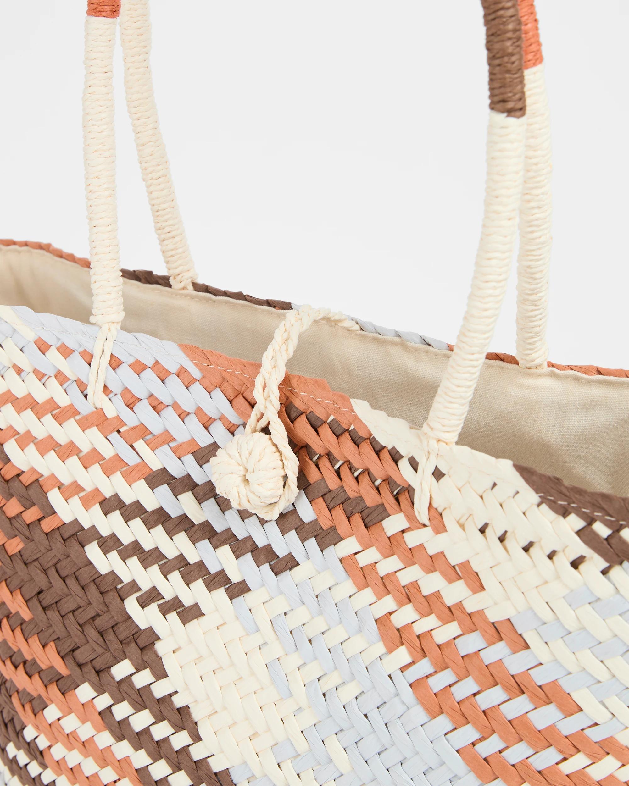 2 Target Paper Straw Woven Summer Basket Bag MULTI-COLOURED, 2 of 2