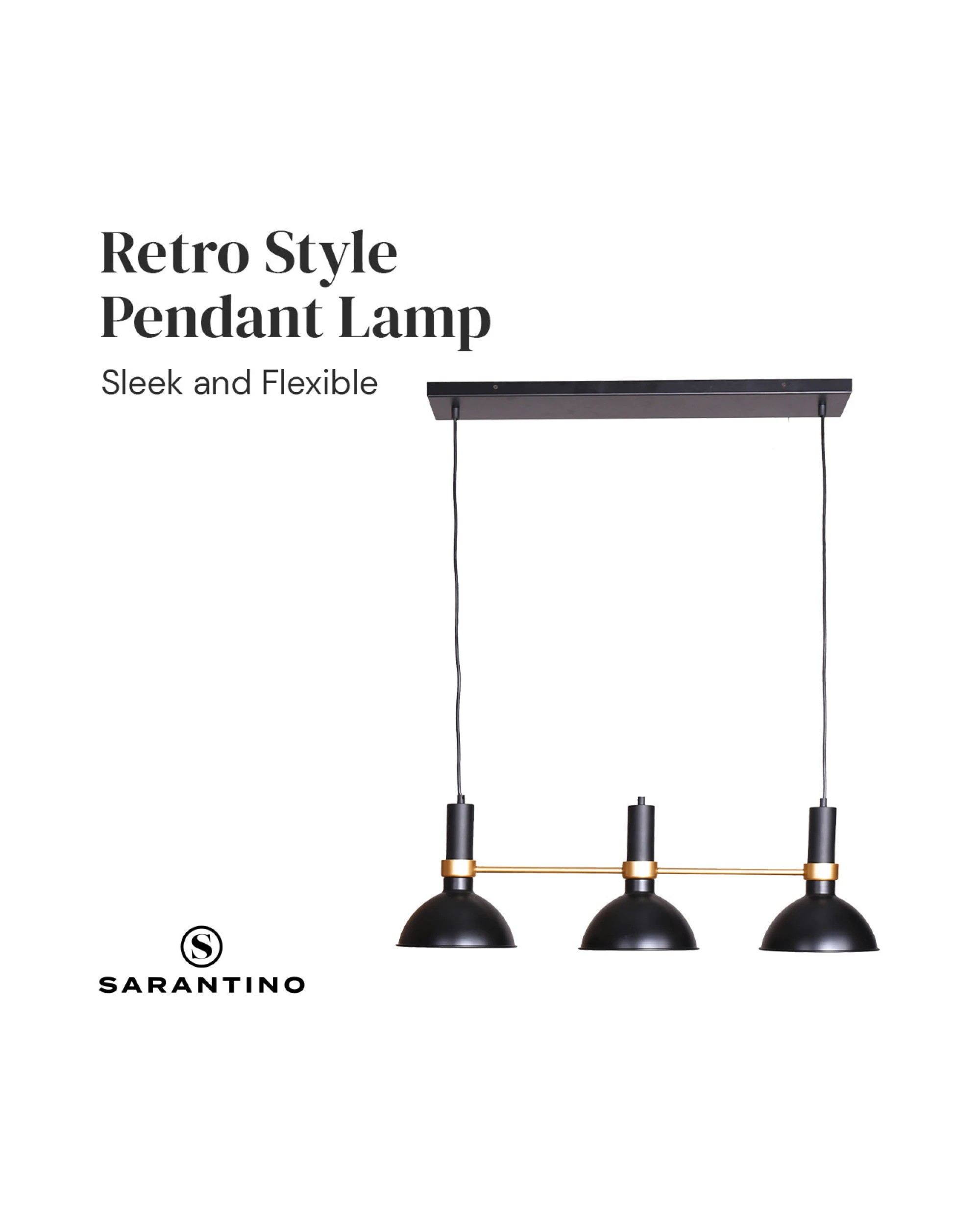 4 Sarantino 3-light Hanging Pendant Lamp, 4 of 10
