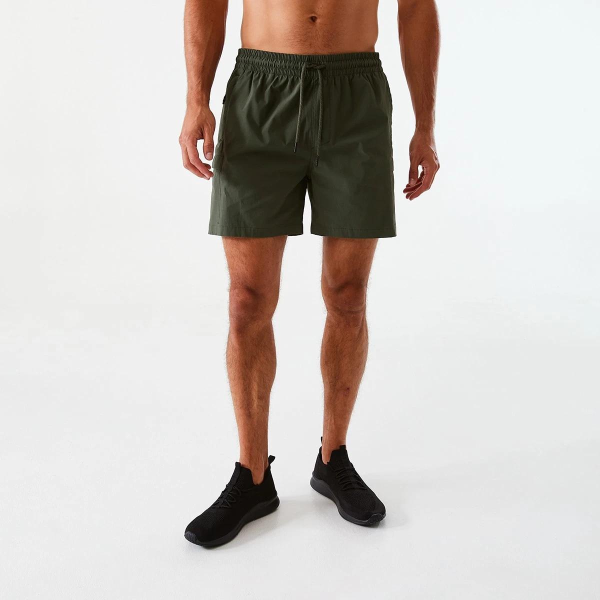 6 Active Mens Everyday Cargo Shorts DEEPEST GREEN, 6 of 6
