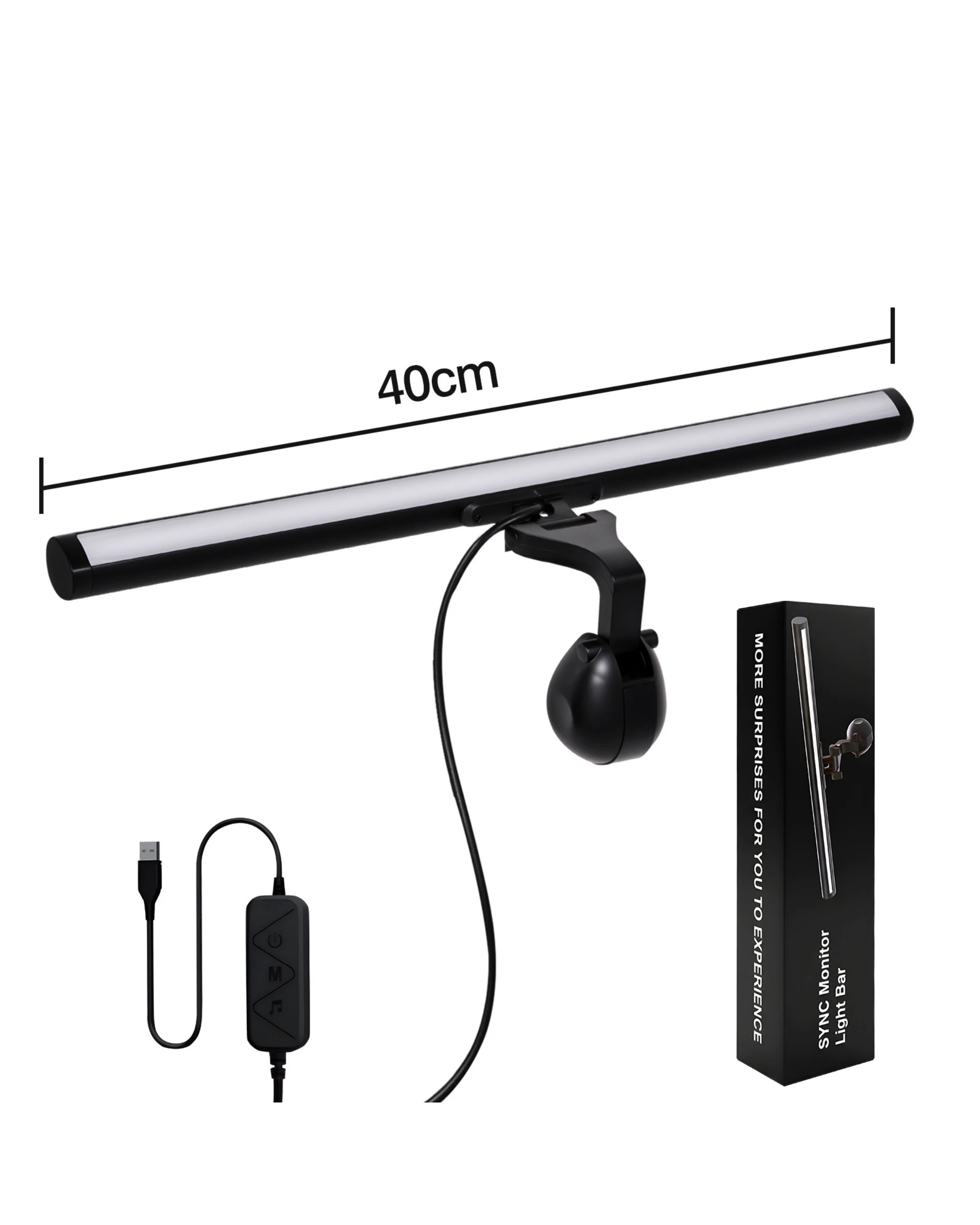2 Advwin 40cm Monitor Light RGB Backlight Dual Light Computer Light Bar Gaming Office Desk Lamp - Multi, 2 of 6