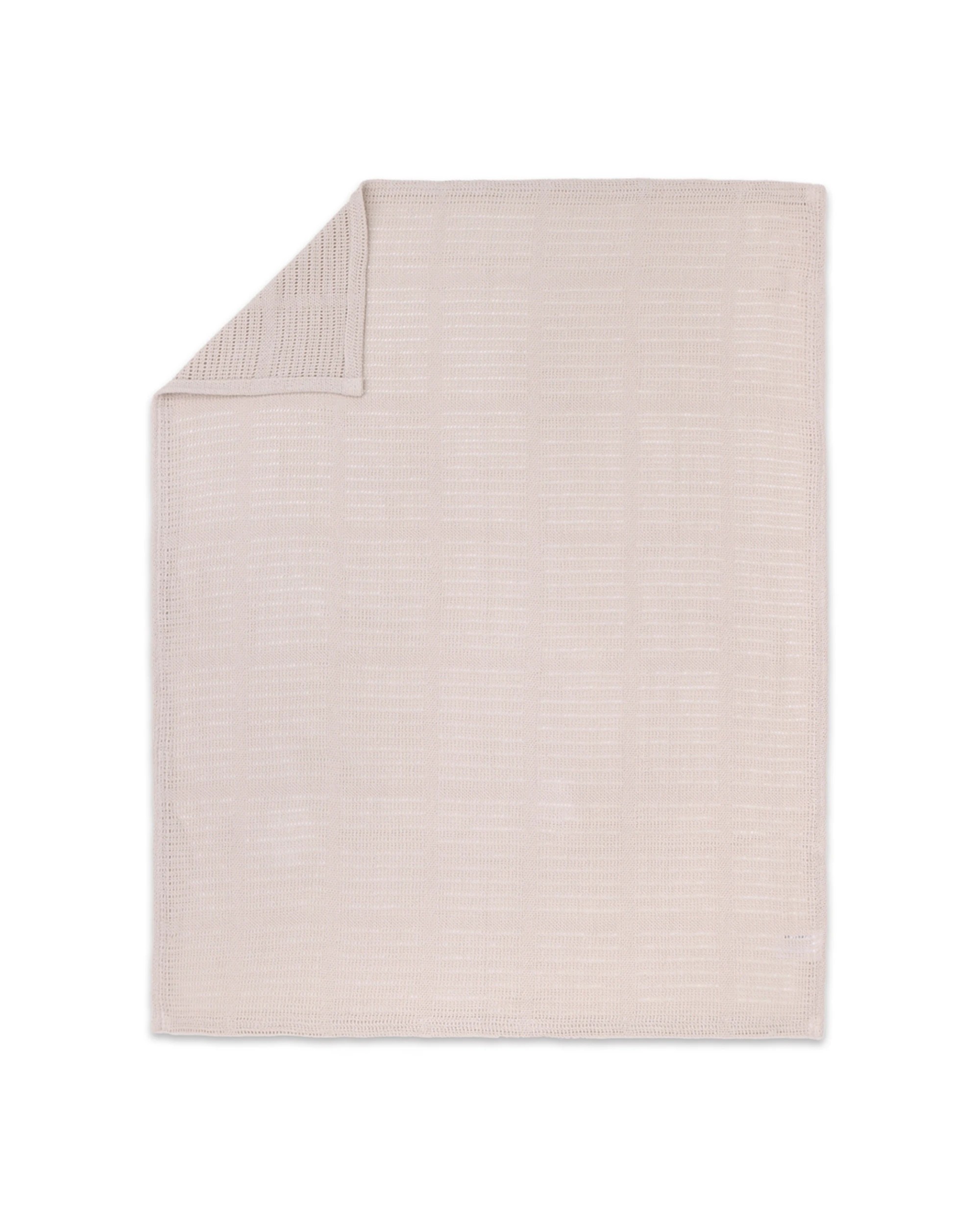 2 Little Haven Cellular Natural Gentle Baby Blanket 100 Percent Cotton Breathable - Beige, 2 of 3