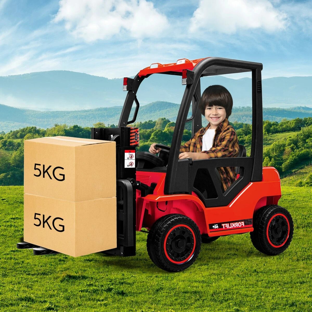 4 Fellow Kids Electric Forklift RC Car Ride On Toy All Terrain Vehicle, 4 of 5