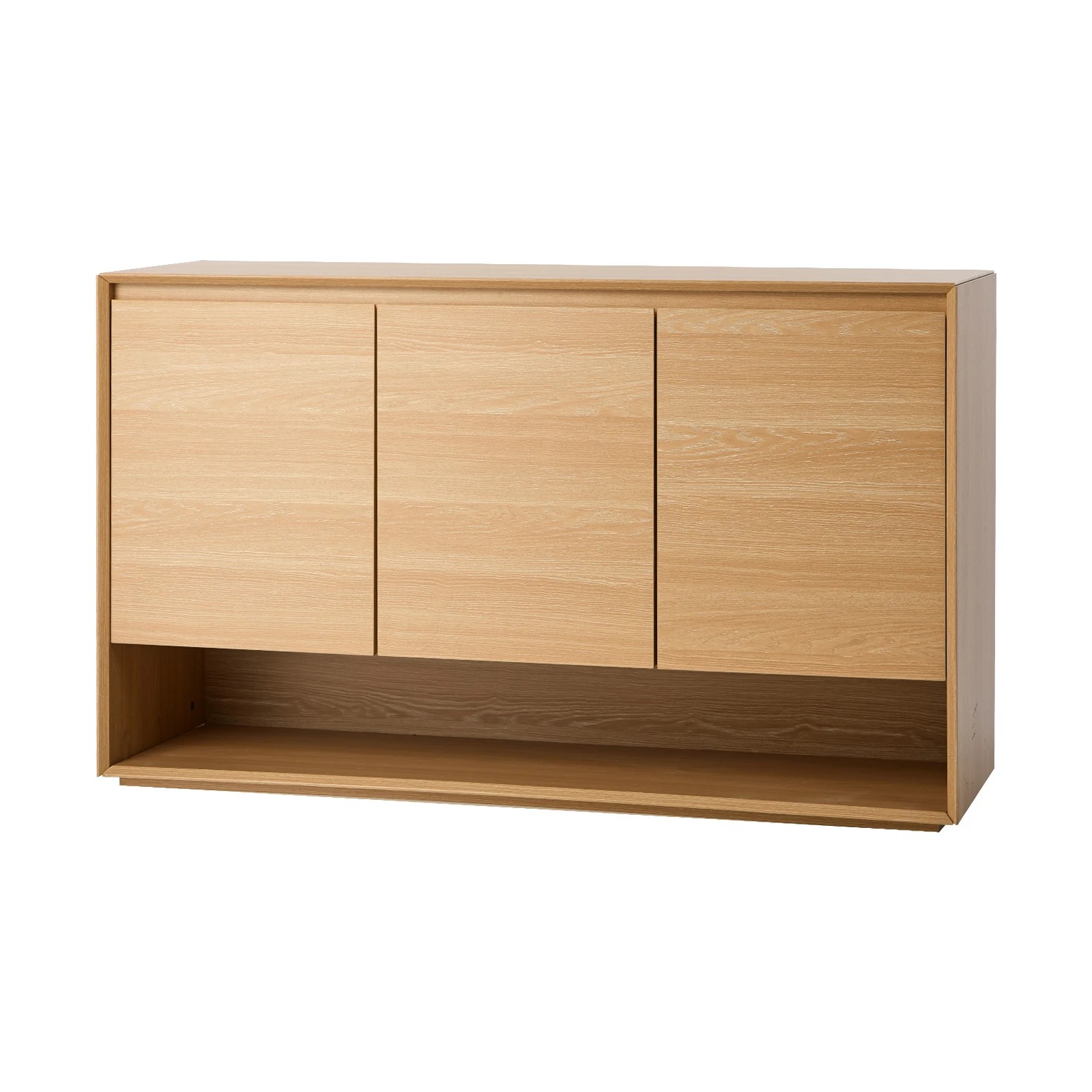 1 Oikiture Buffet Sideboard Storage Cabinet 3 Doors Cupboard 120cm - Natural, 1 of 9