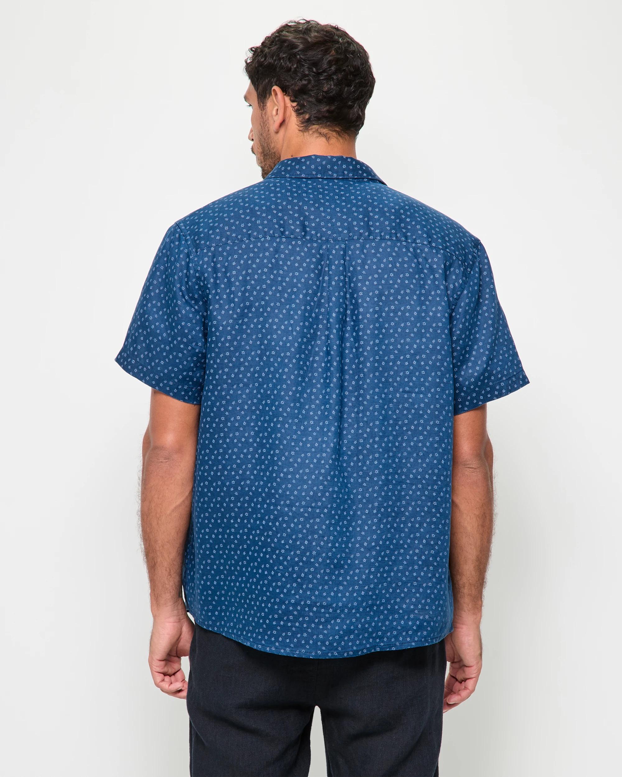 4 Target European Linen Shirt MID BLUE, 4 of 5