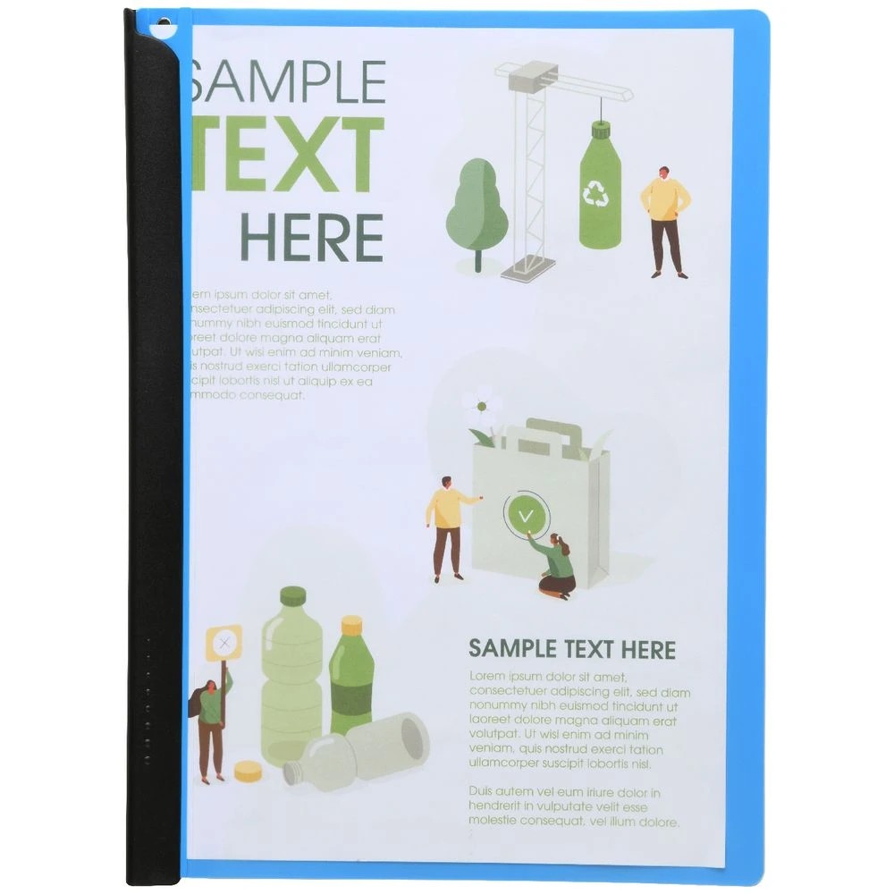 4 J.Burrows A4 Clamp Files 5 Pack Blue, 4 of 4