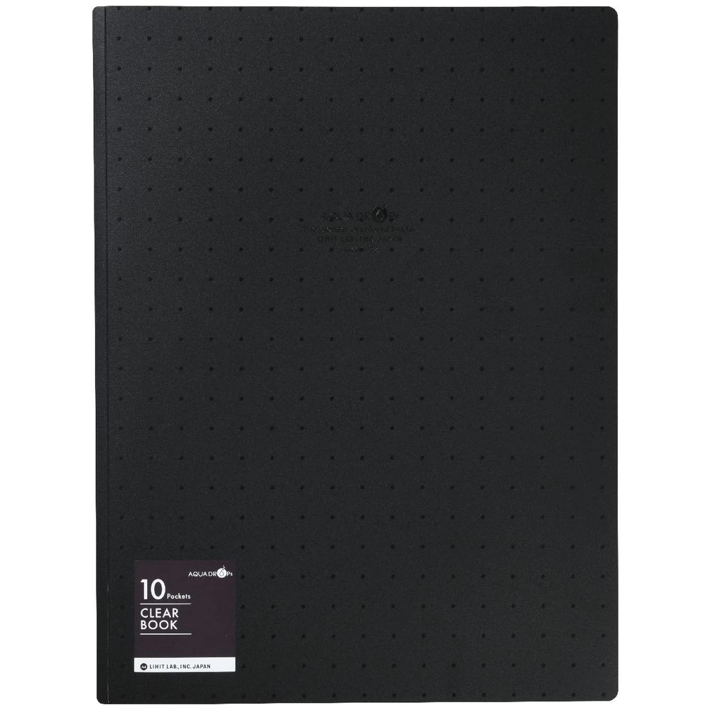2 Aqua Drops A4 Display Book 10 Pocket Fixed Black, 2 of 5