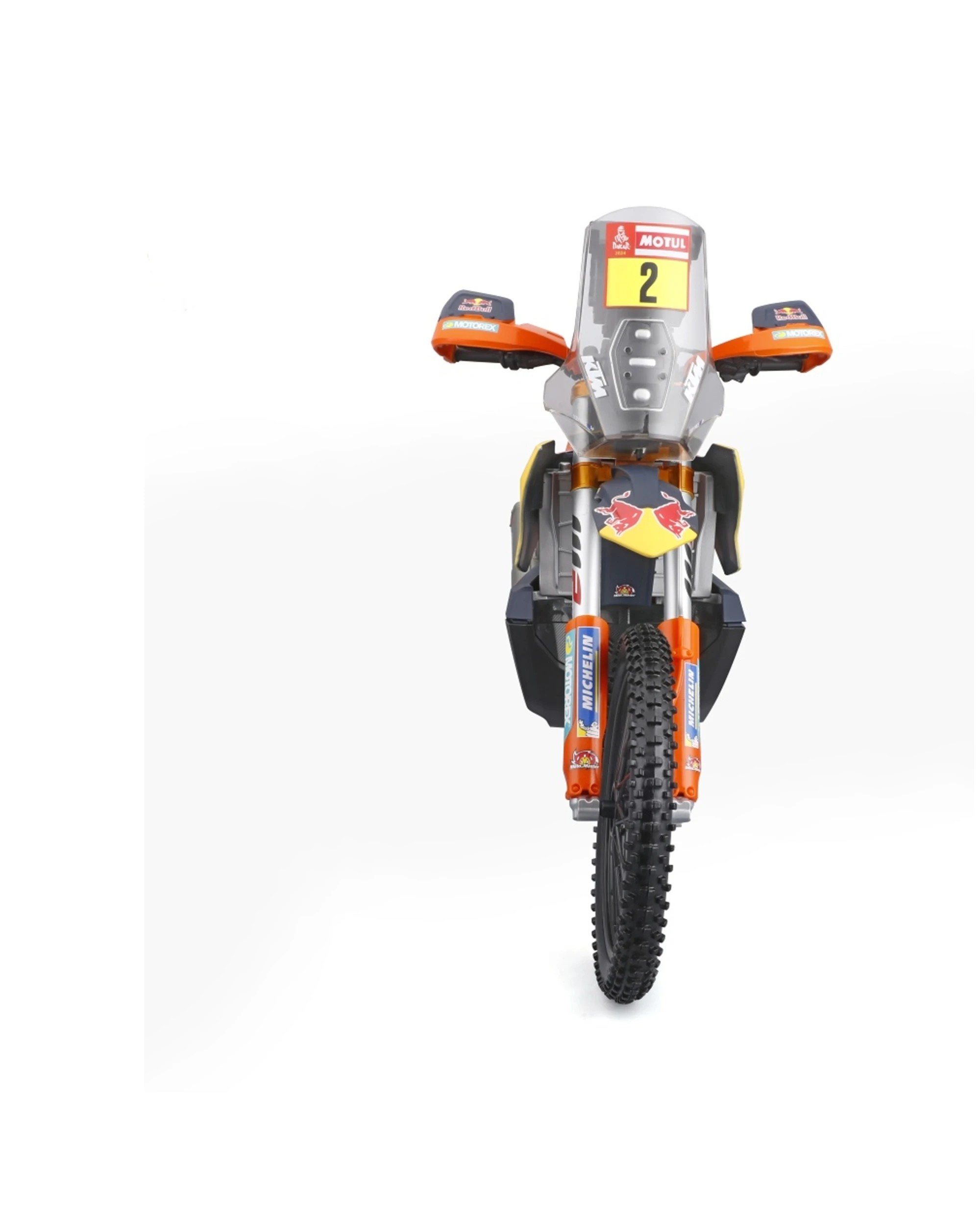 2 Maisto Bull KTM 450 Rally Dakar Model Toby Price 2024 Edition Replica Toy Bike - Red, 2 of 6