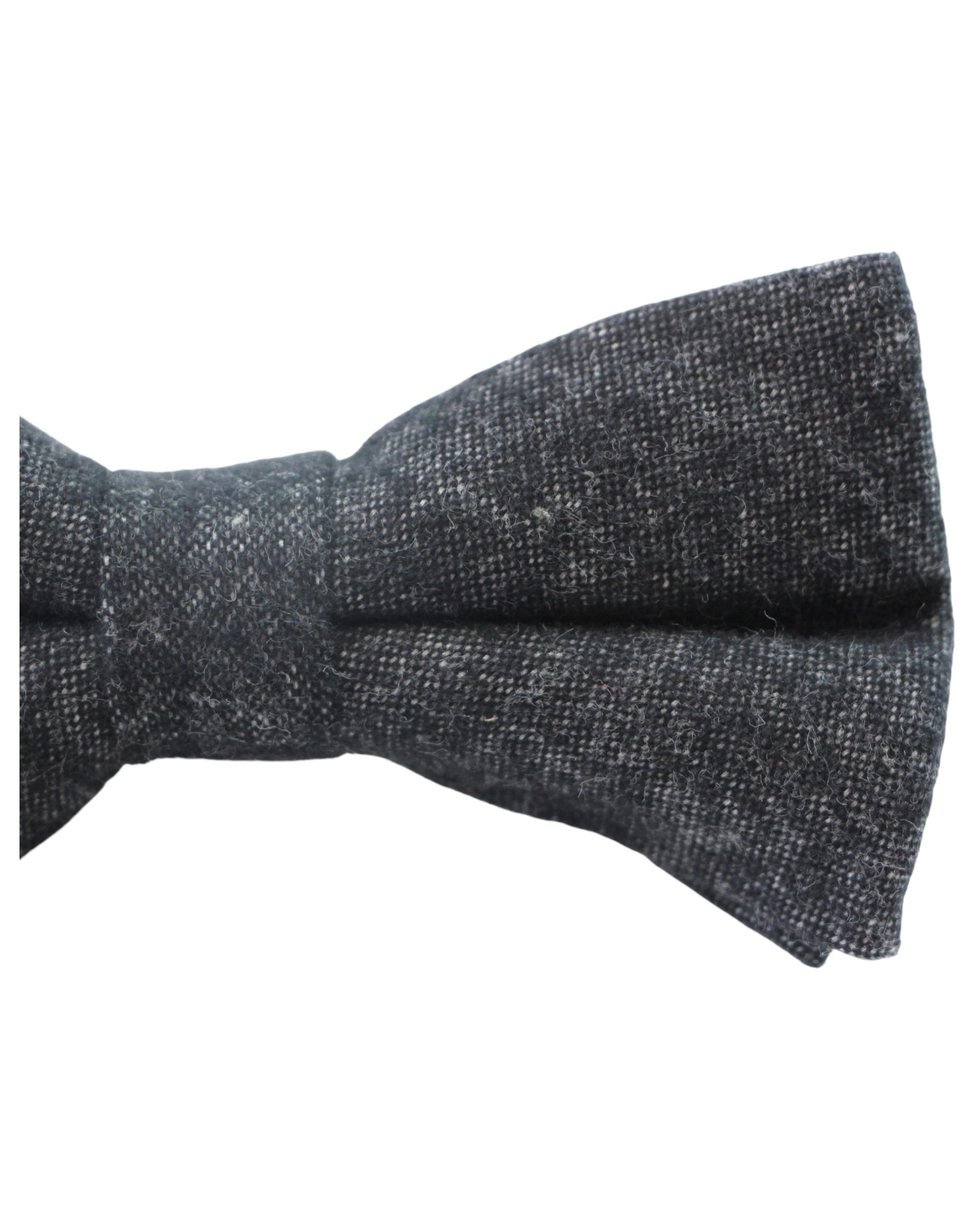 3 Zasel Mens Black Denim & Maroon Trim Cotton Bow Tie & Pocket Square Set - Multi, 3 of 4